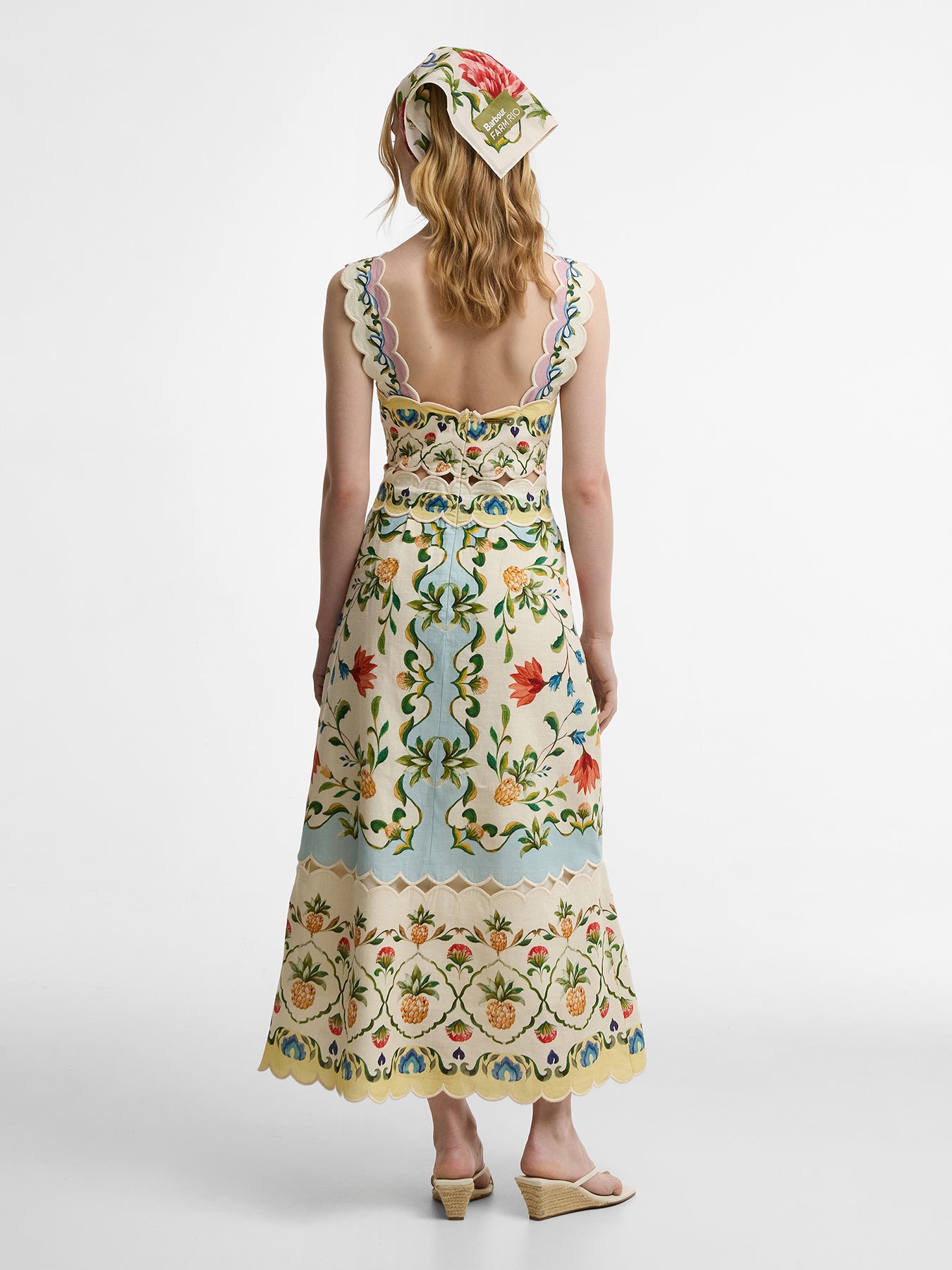 Barbour x Farm Rio Petal Dress Cream