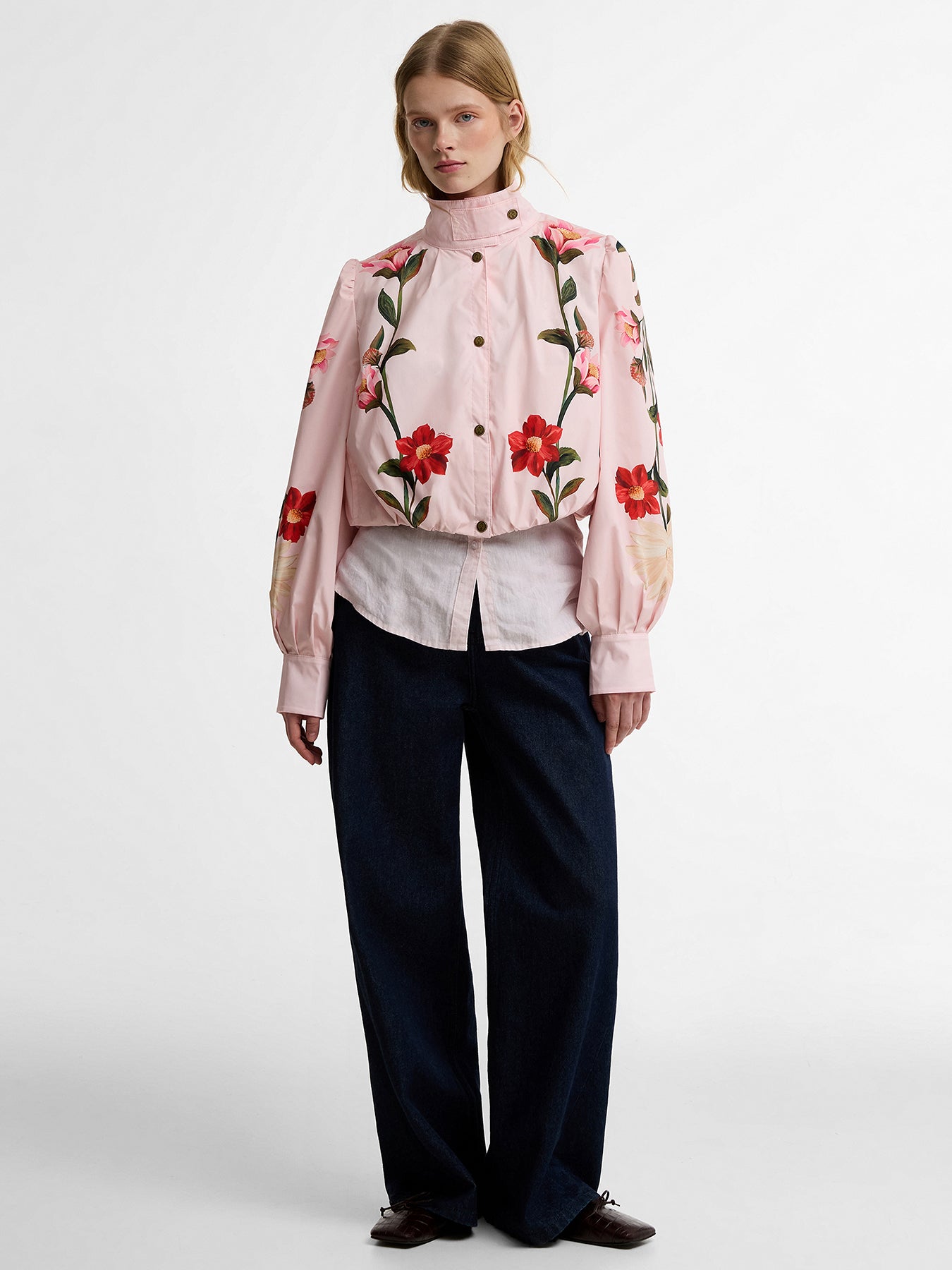 Barbour x Farm Rio Madelena Showerproof Jacket Pink