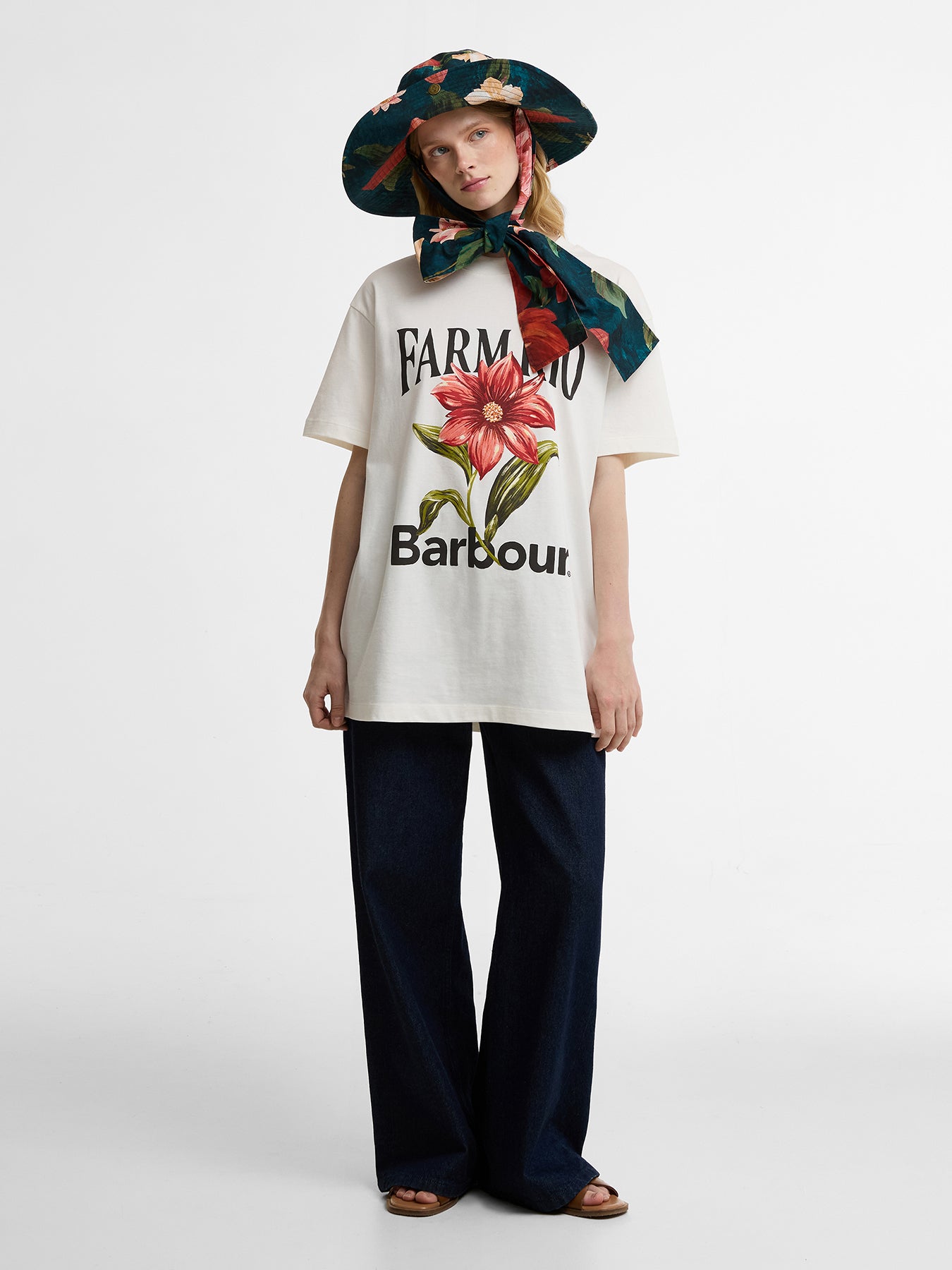 Barbour x Farm Rio Wild Flower T-Shirt Cream