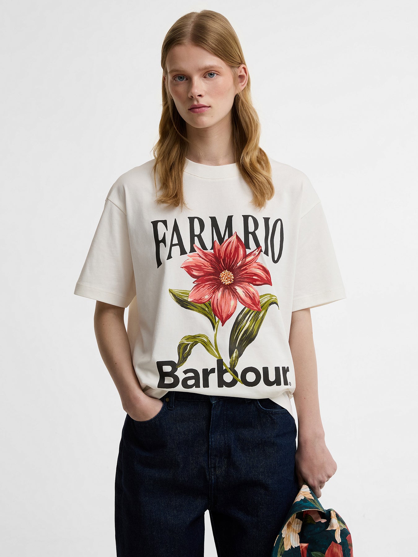 Barbour x Farm Rio Wild Flower T-Shirt Cream