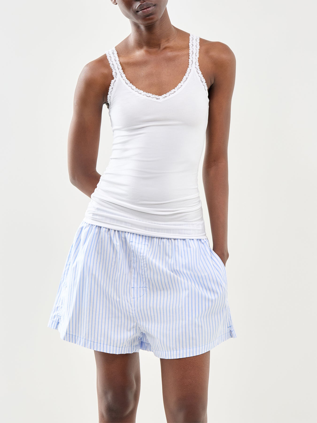 Lace Cami Top White