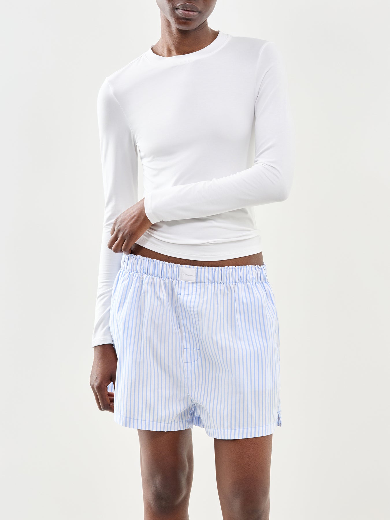 Long Sleeve Layering Top White