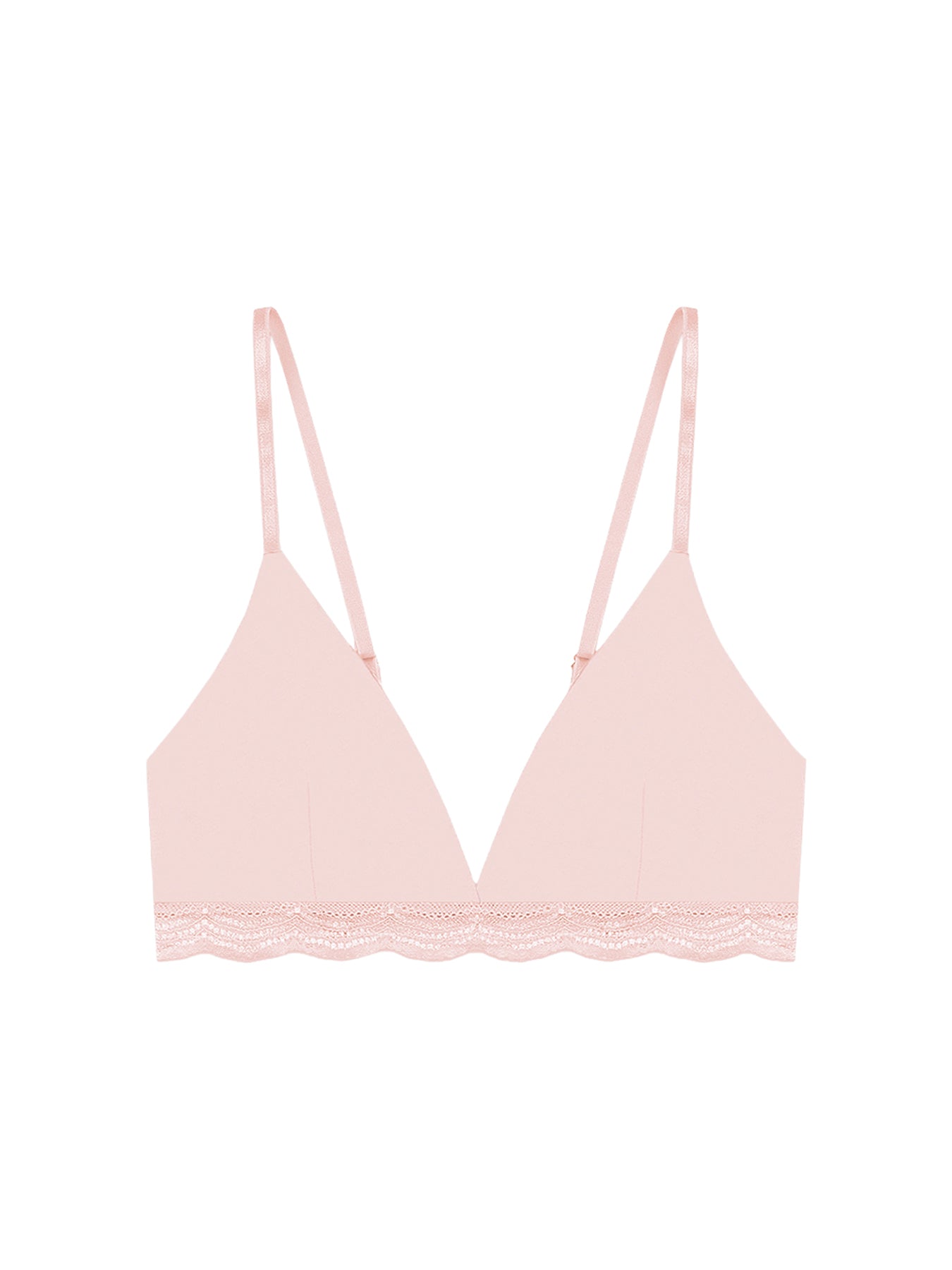 Lace Triangle Bra Pink