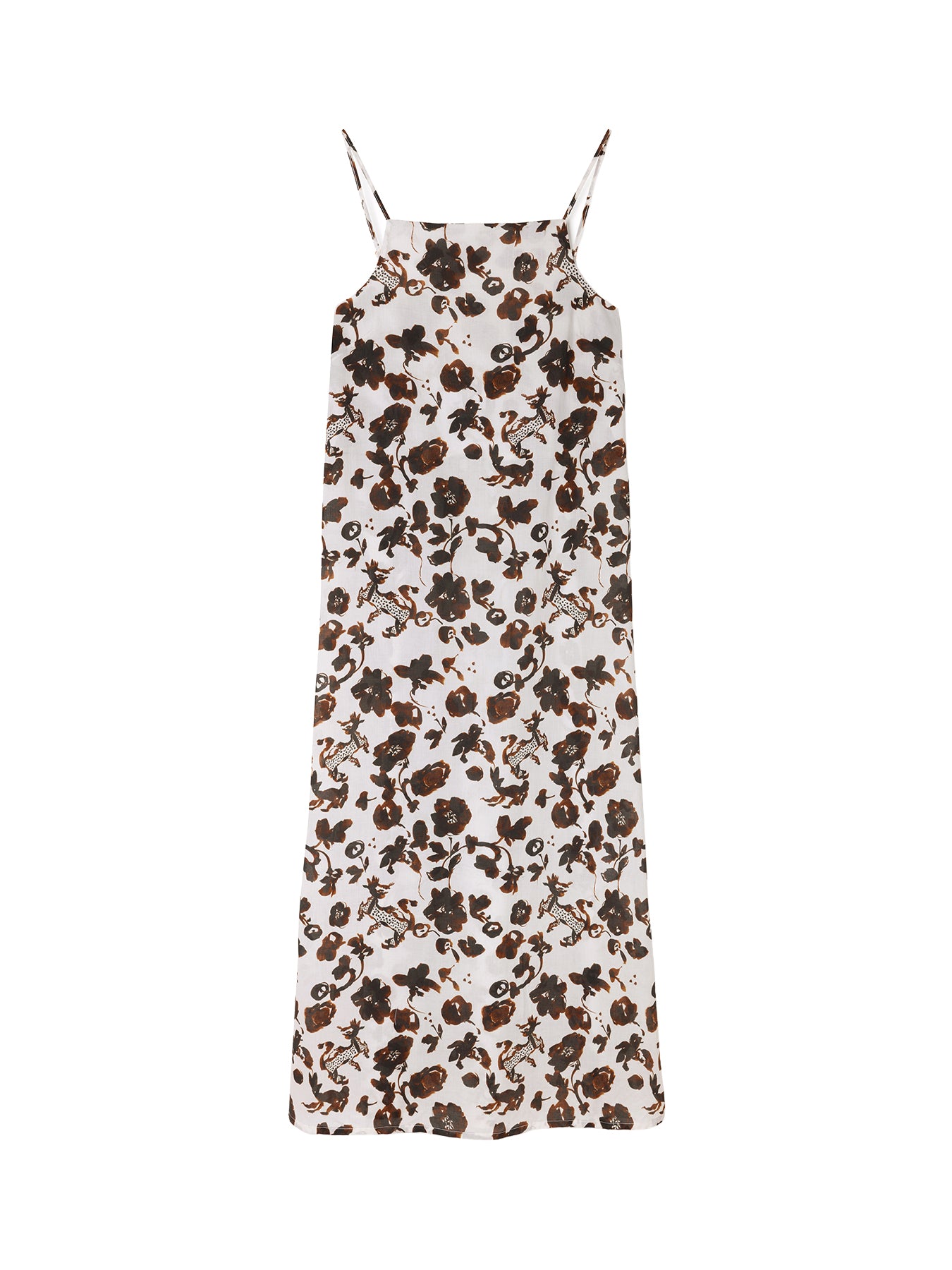 Bunny Square Nightie Cream Brown