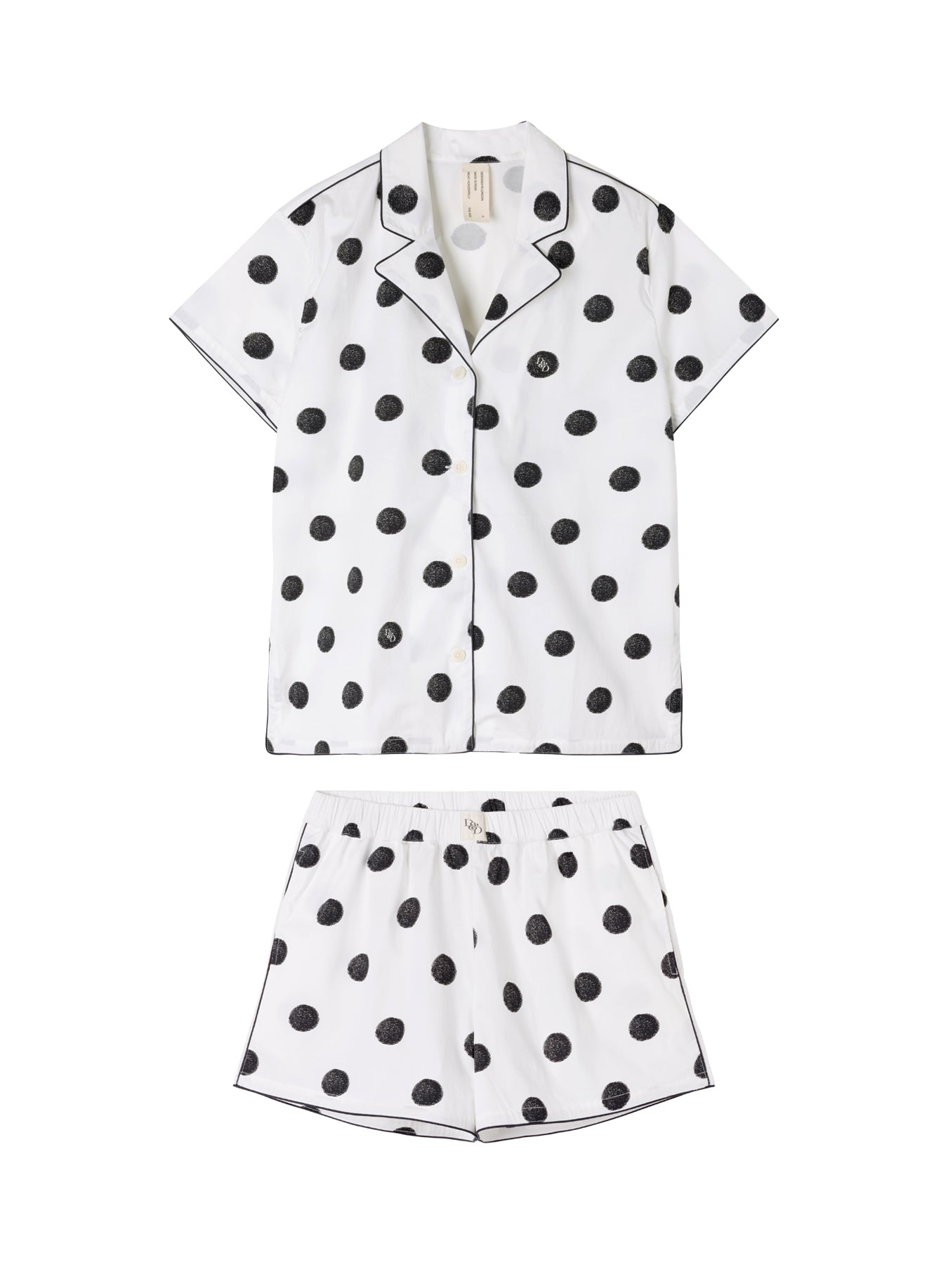 Dot 402 Short Pyjama Set Cream