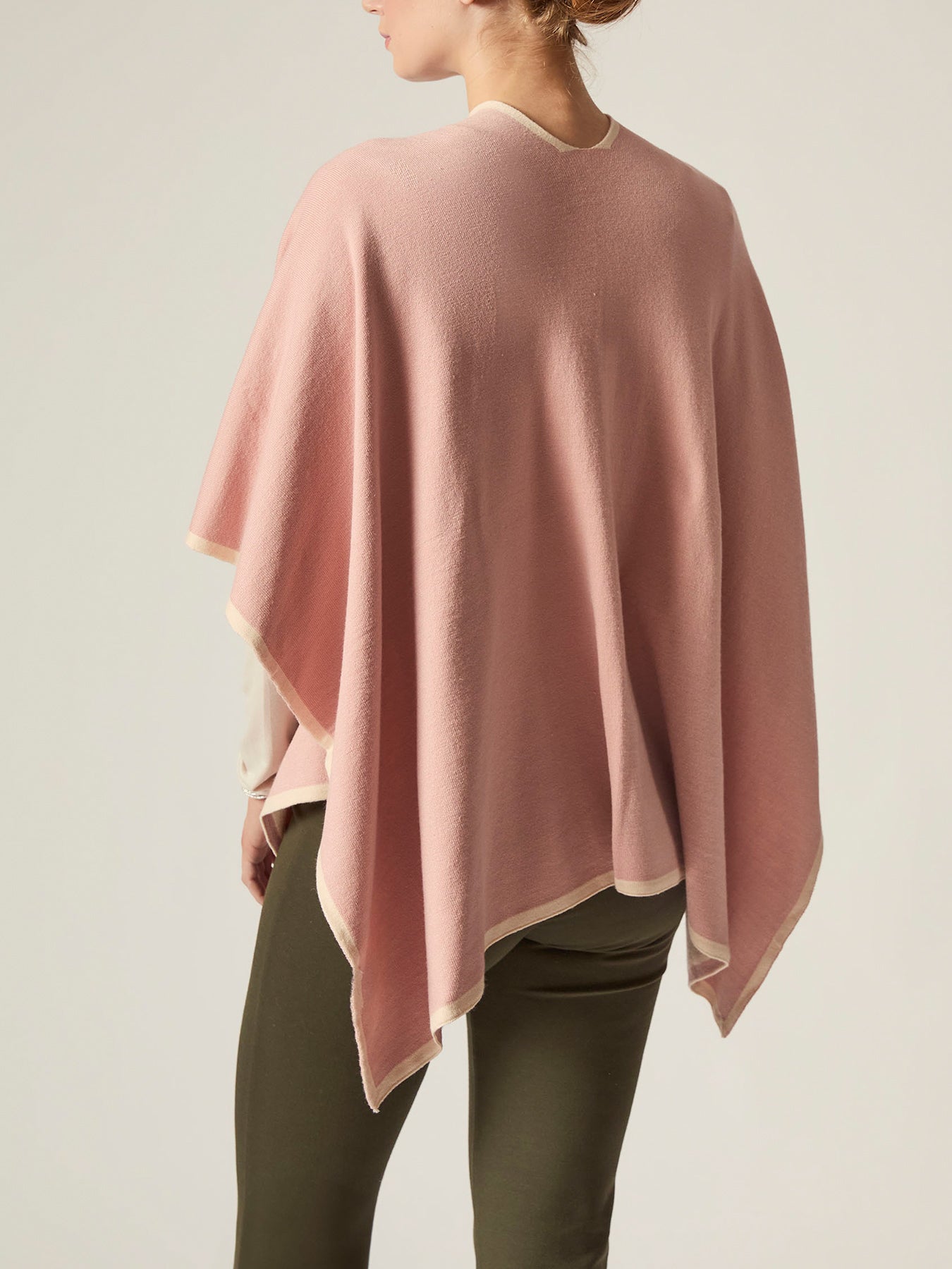 Front Knot Poncho Pink