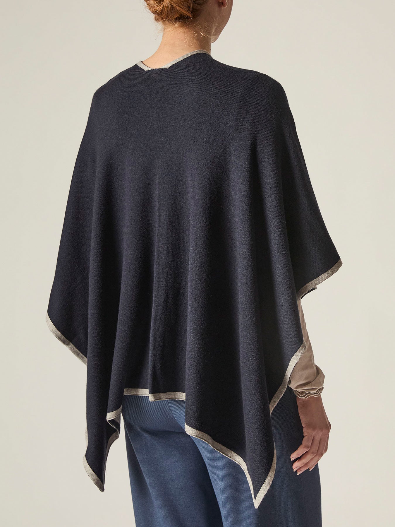 Front Knot Poncho Navy