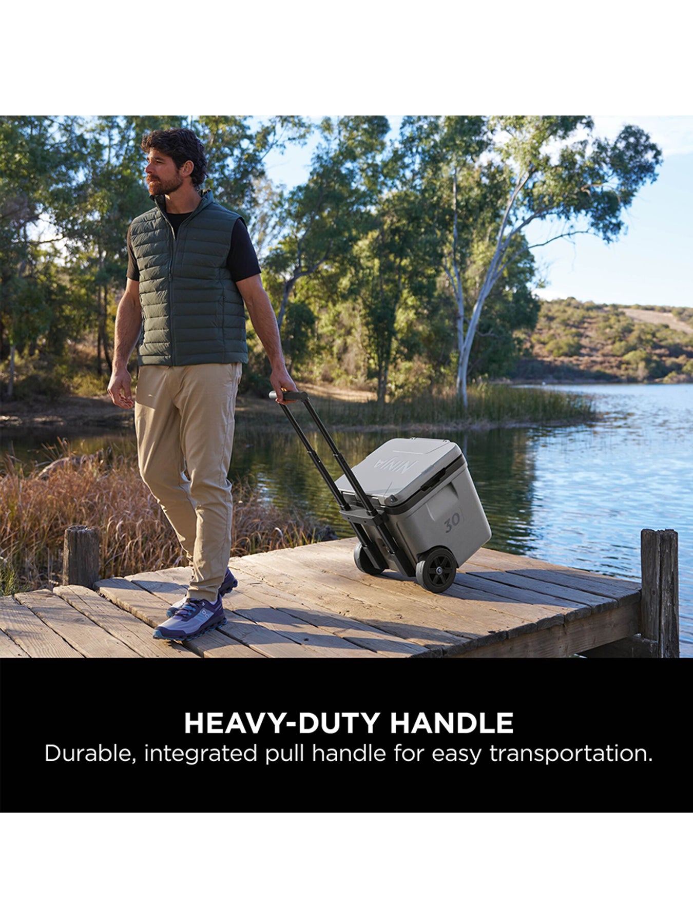FrostVault Wheeled Cooler 30QT White