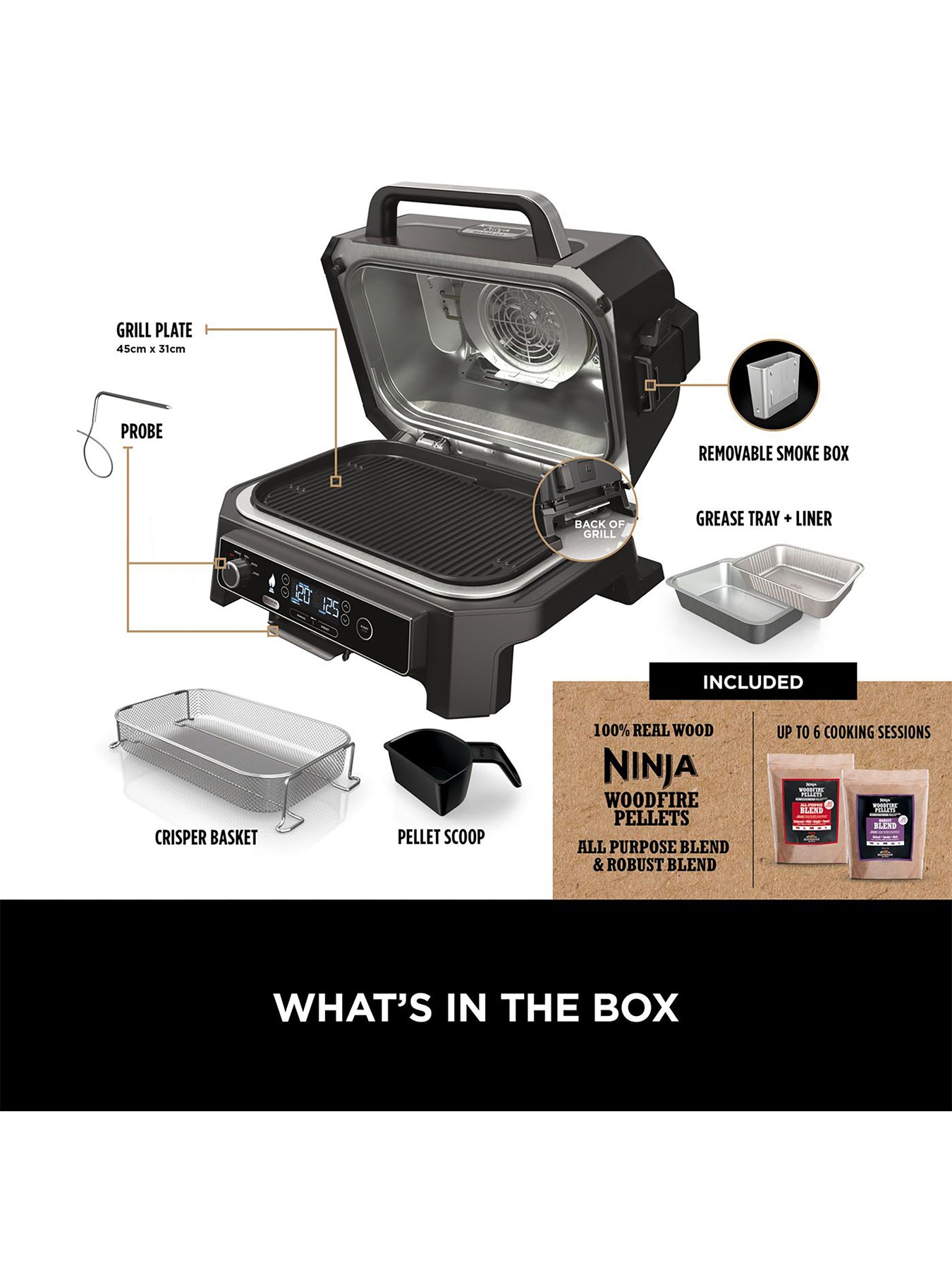 Woodfire Pro XL Electric BBQ Grill and Smoker