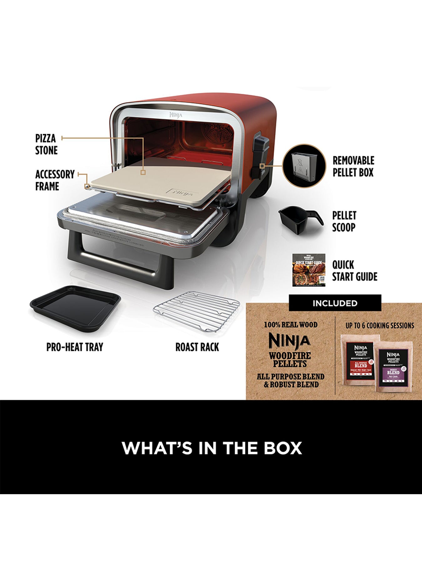 Woodfire Electric Outdoor Oven Terracotta