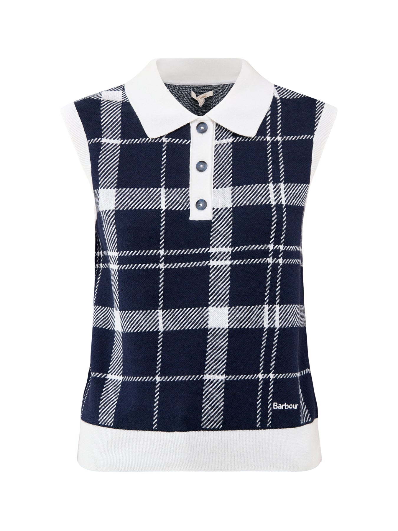 Allerdale Knitted Vest Checked Print