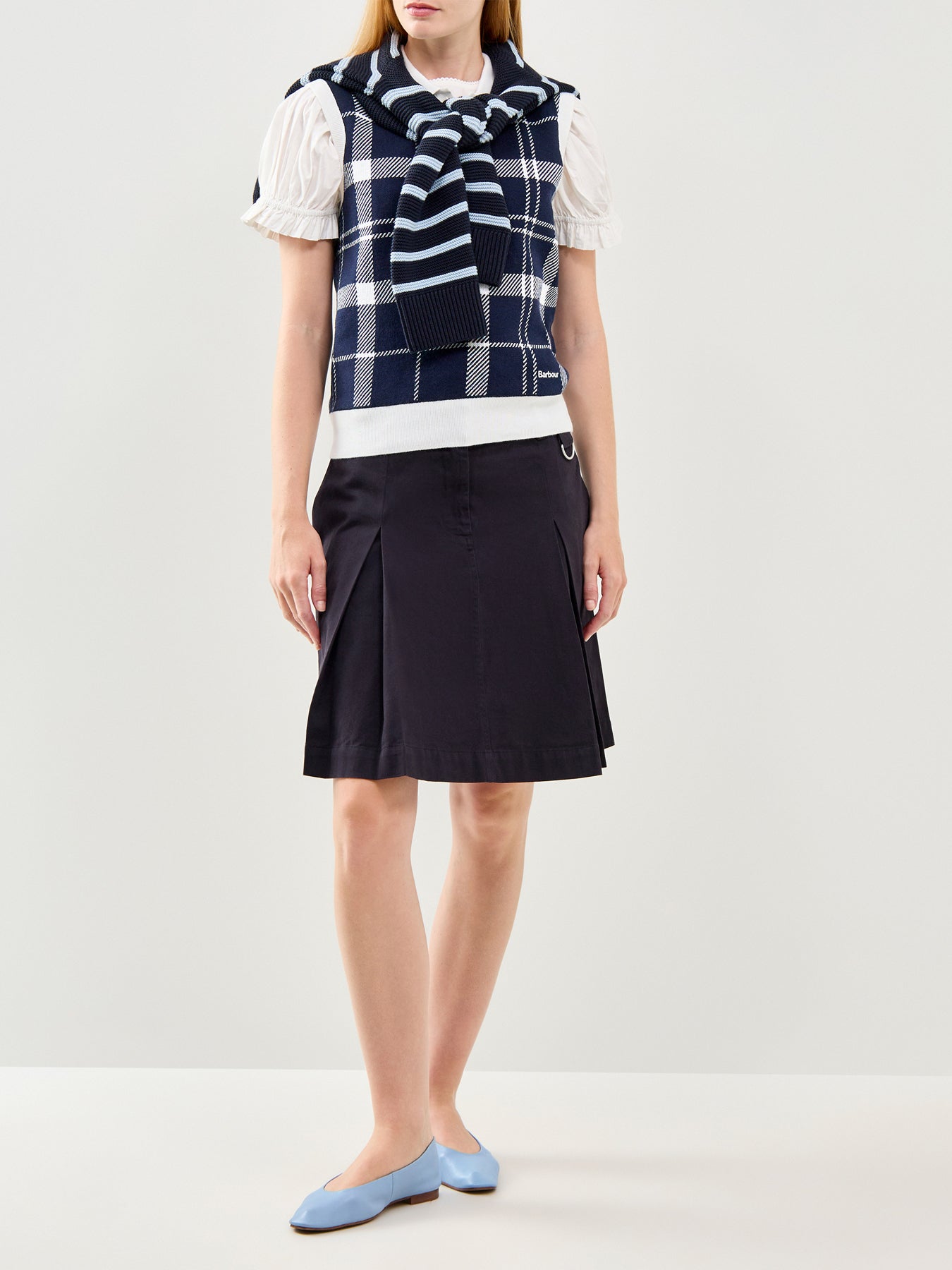 Allerdale Knitted Vest Checked Print