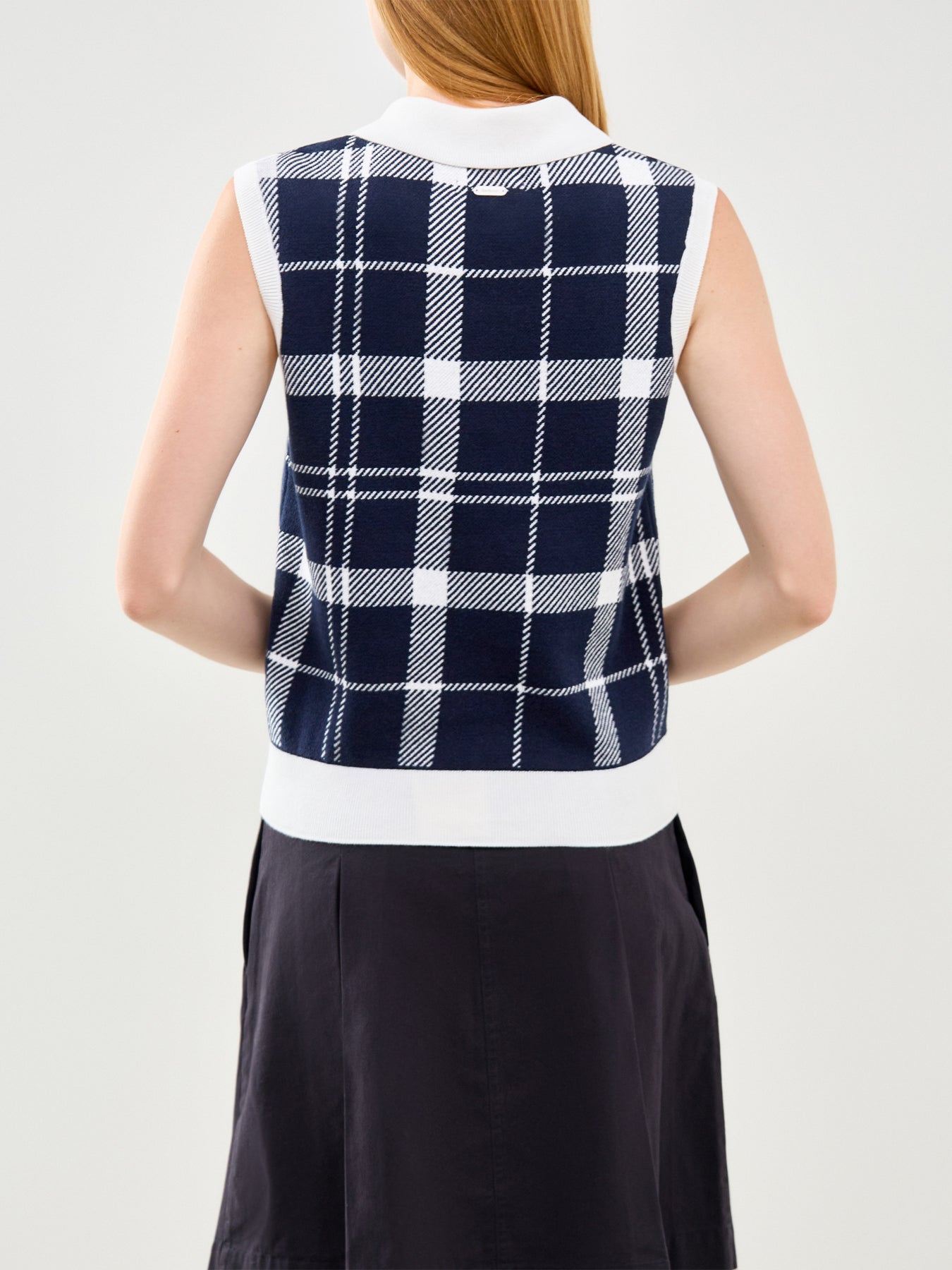 Allerdale Knitted Vest Checked Print