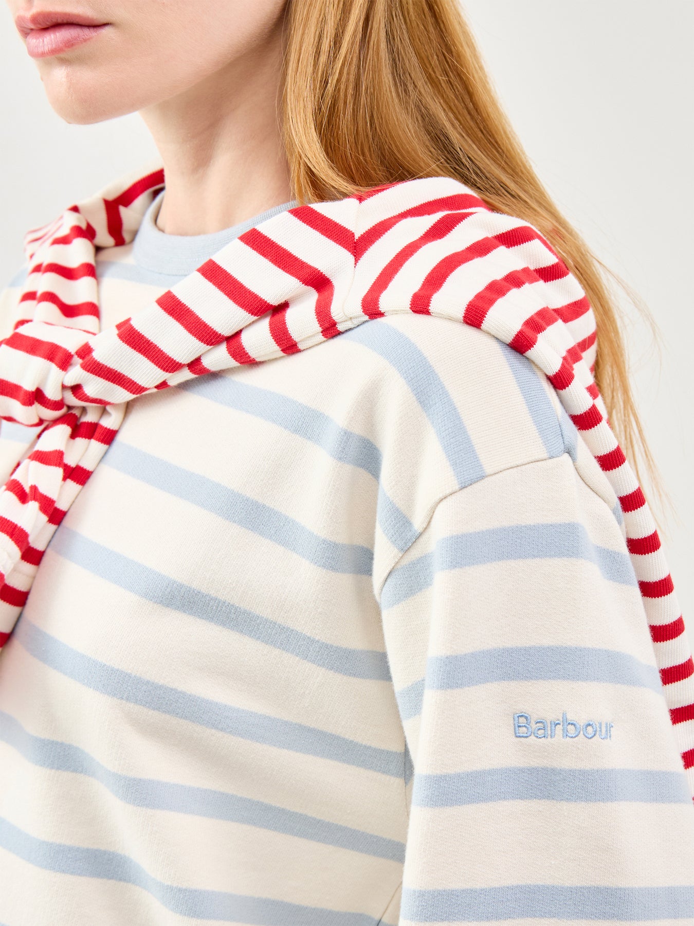Fawley Striped Sweatshirt Ecru Multi