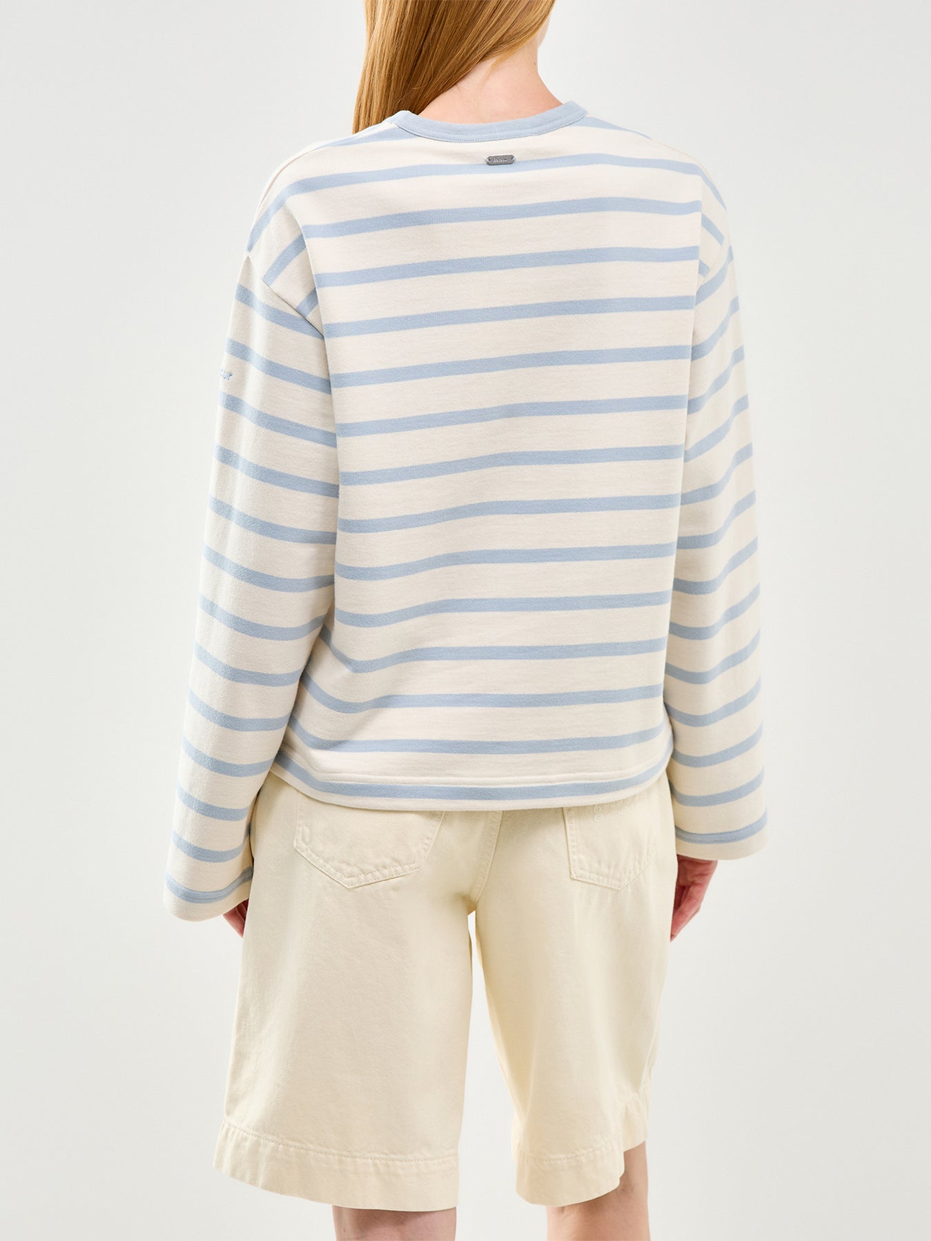 Fawley Striped Sweatshirt Ecru Multi