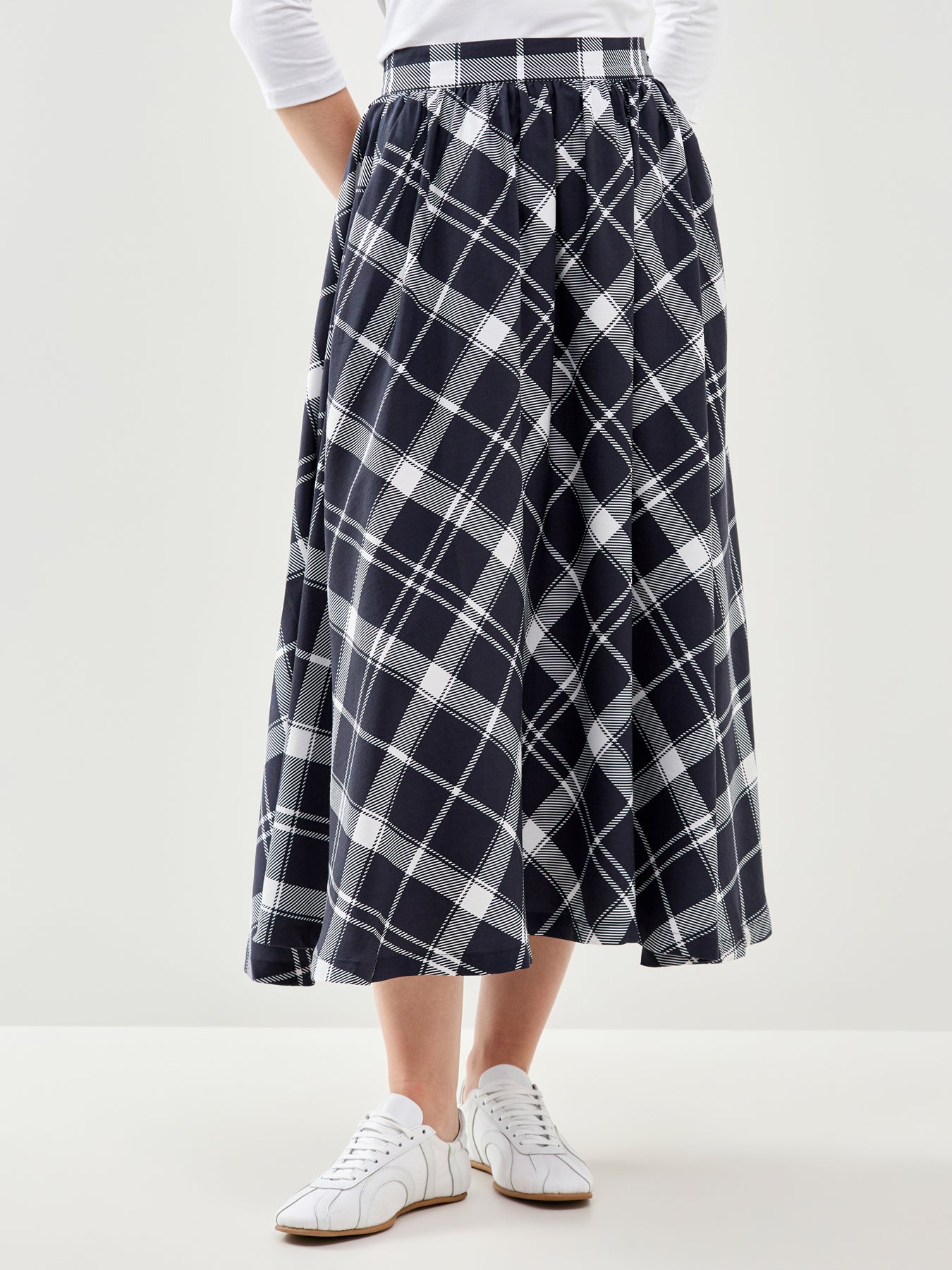 Baiton Midi Skirt Navy