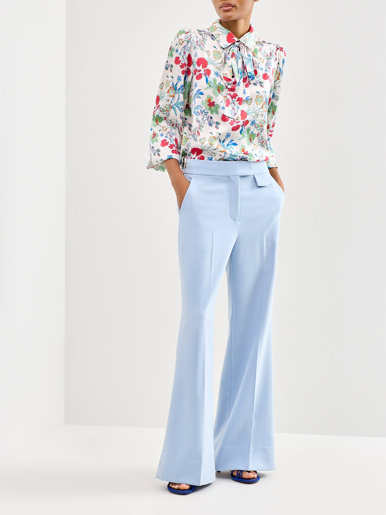 Danja Wide Leg Trousers Blue