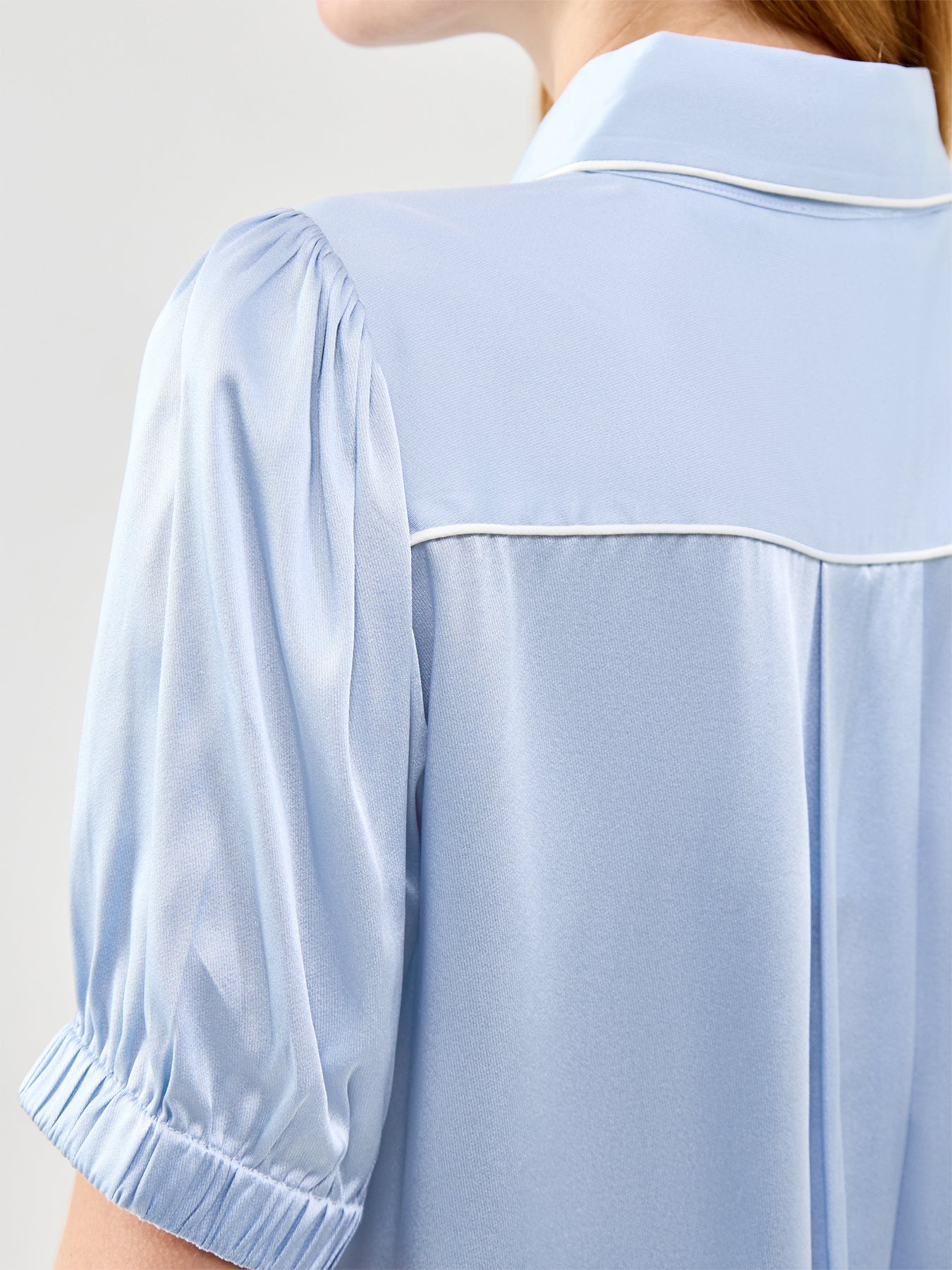 Violeta Short Sleeve Blouse Blue