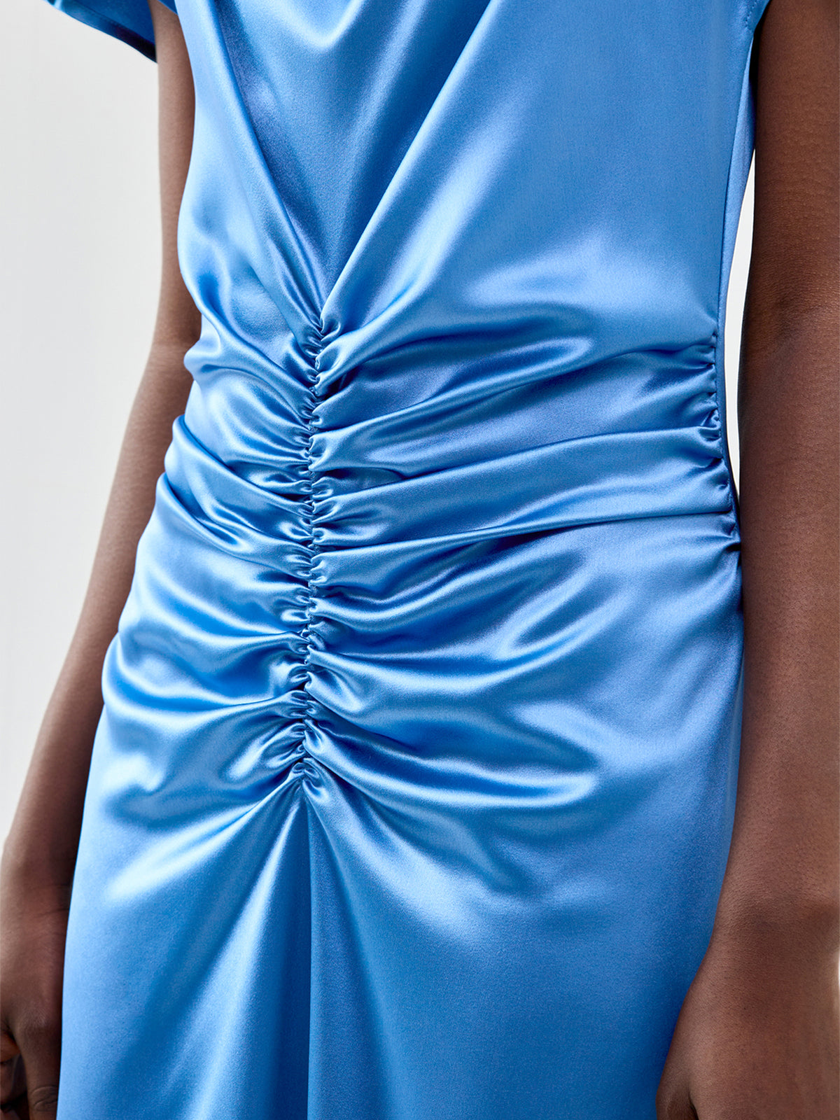 Jackie Fitted Midi Dress Blue