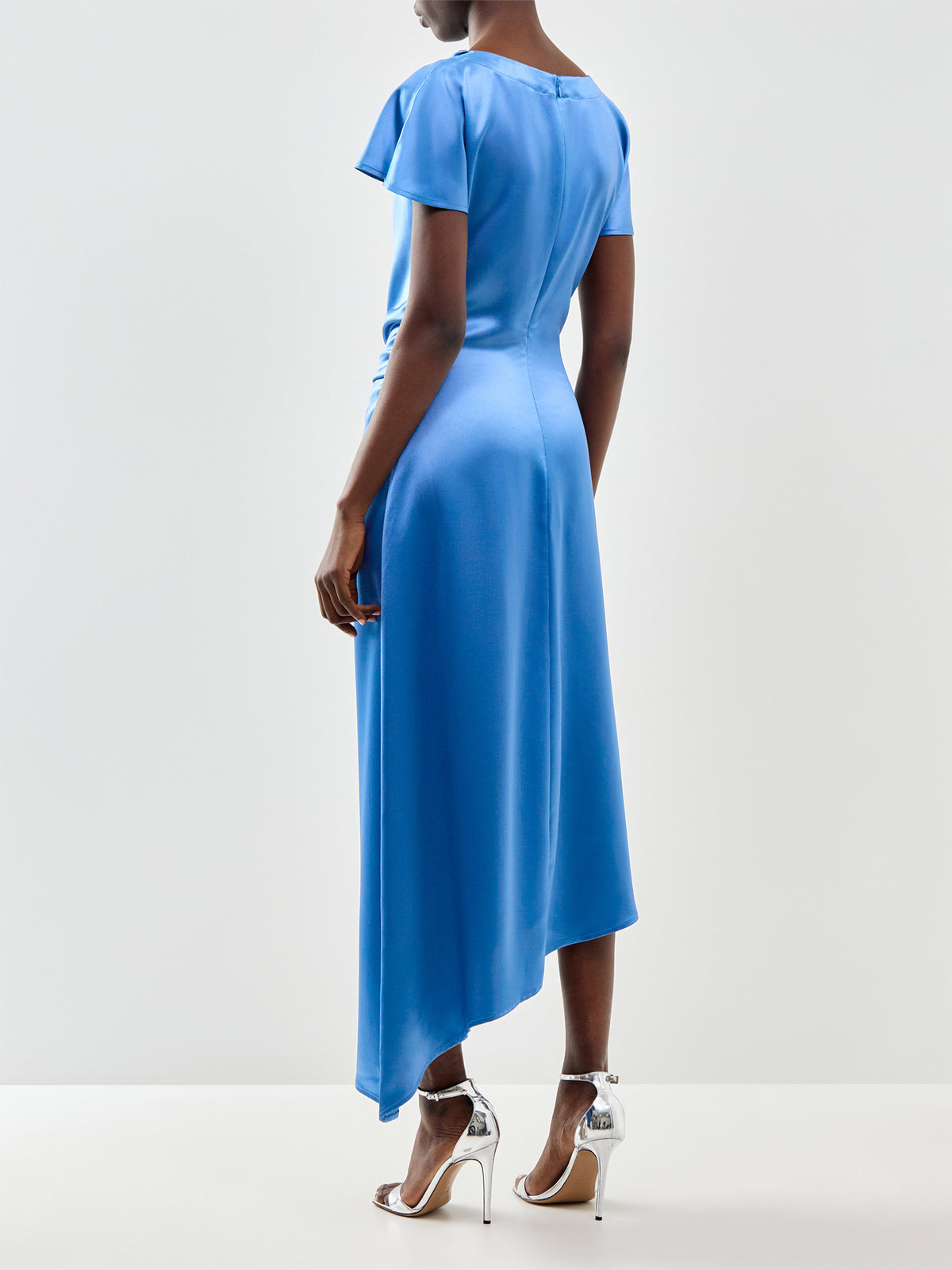 Jackie Fitted Midi Dress Blue