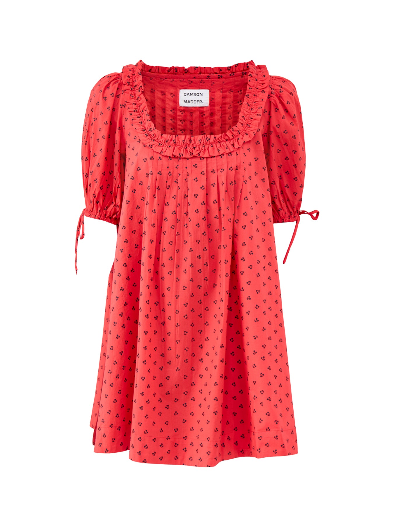 Jemima Cherry Print Mini Dress Red