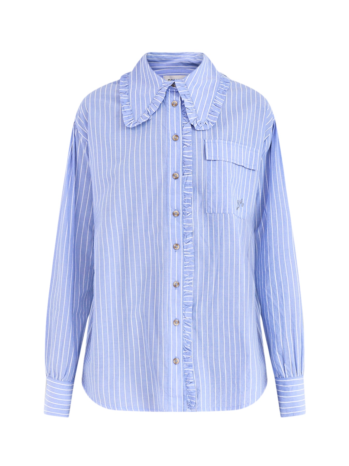Kendall Ruffle Shirt Blue