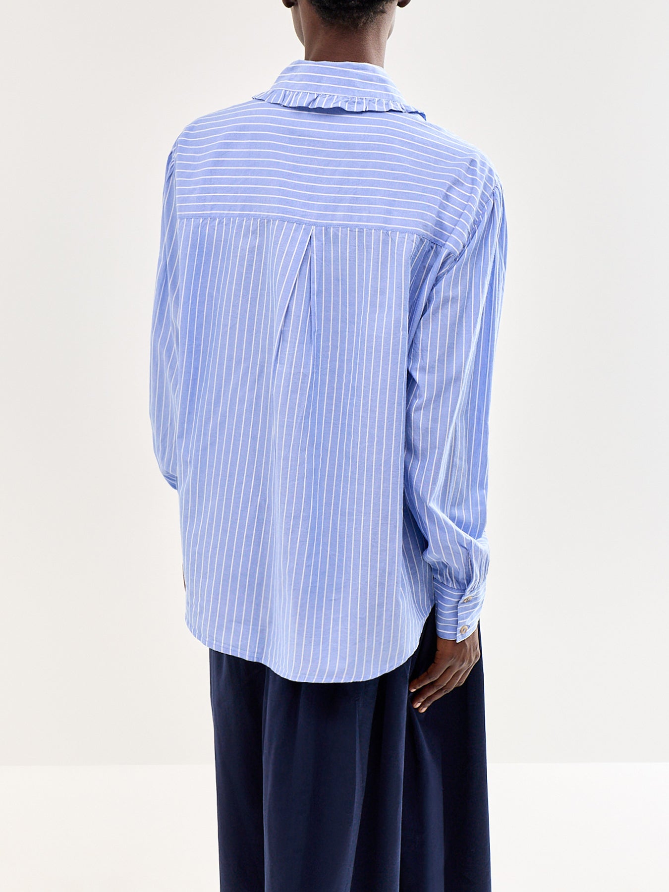 Kendall Ruffle Shirt Blue
