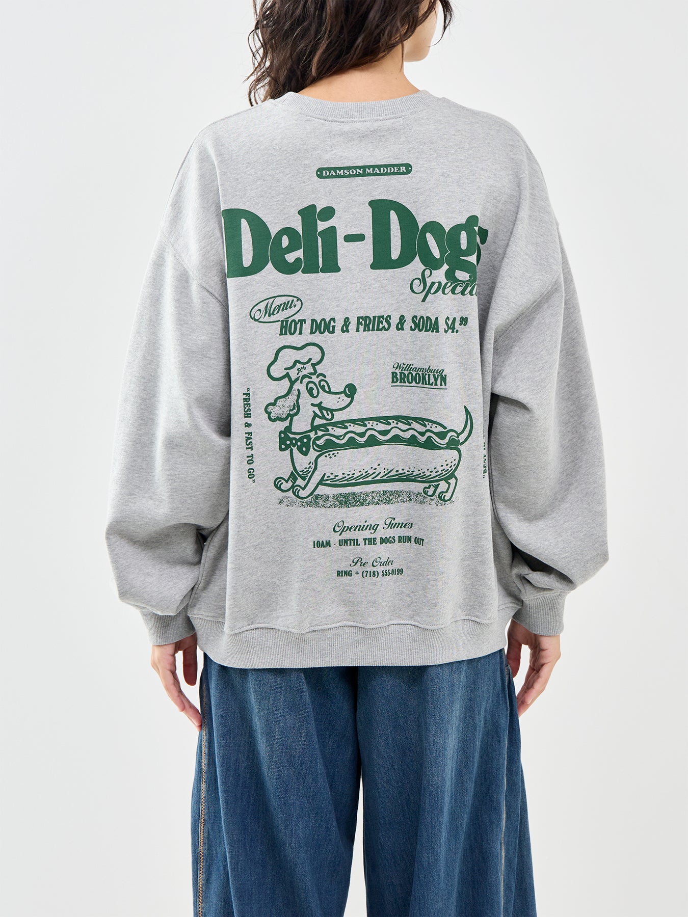 Deli Dog Sweatshirt Grey