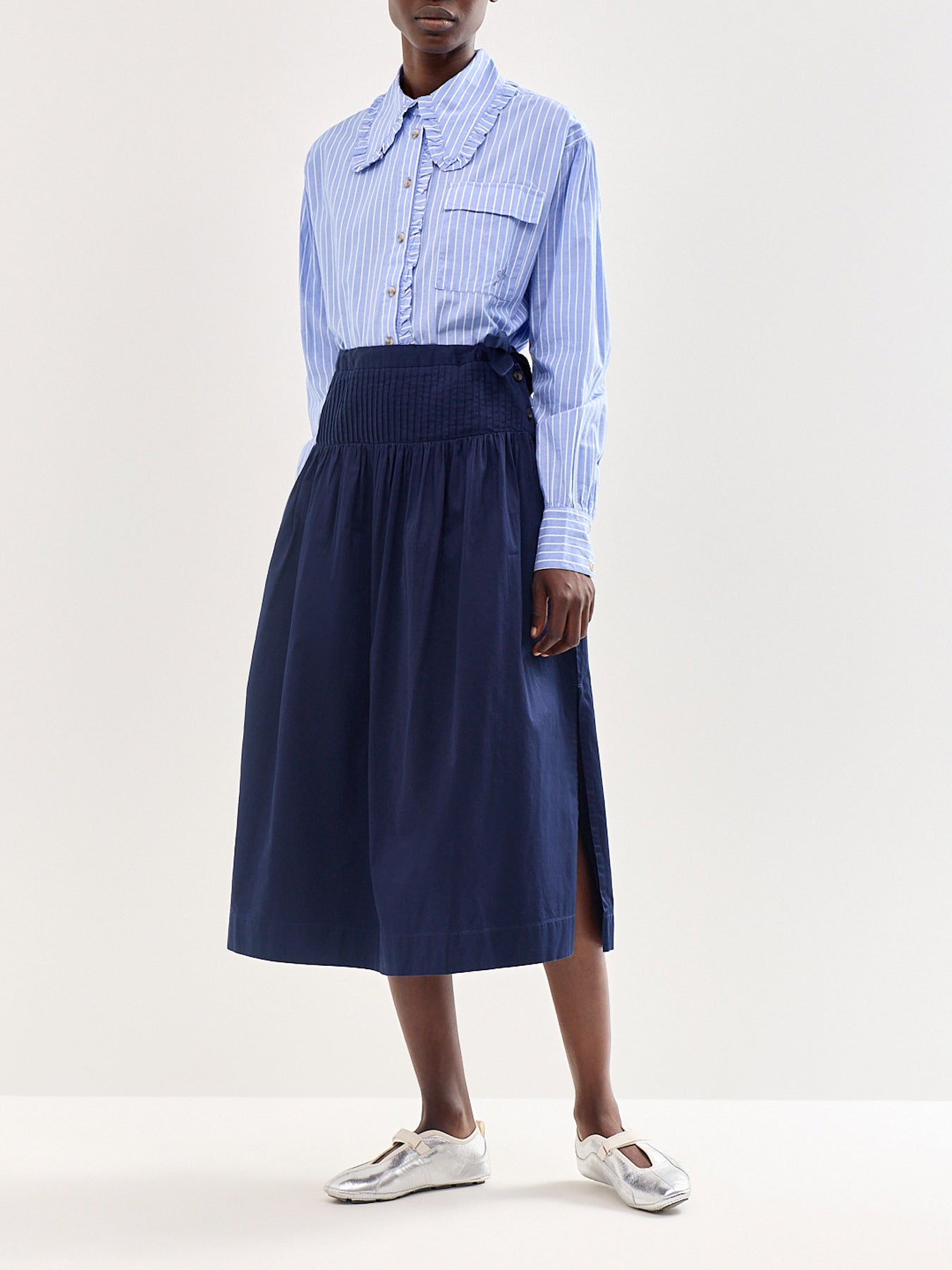 Josie Midi Skirt Navy