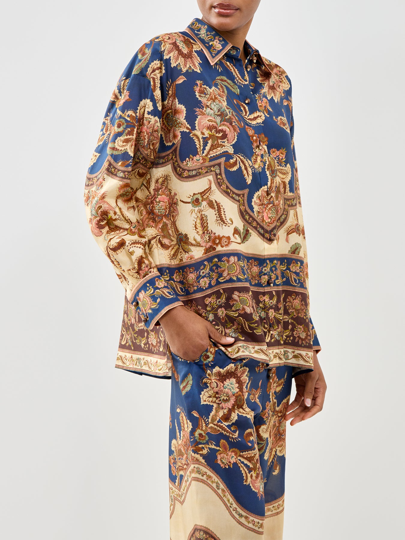 Aster Relaxed Silk Shirt Multi