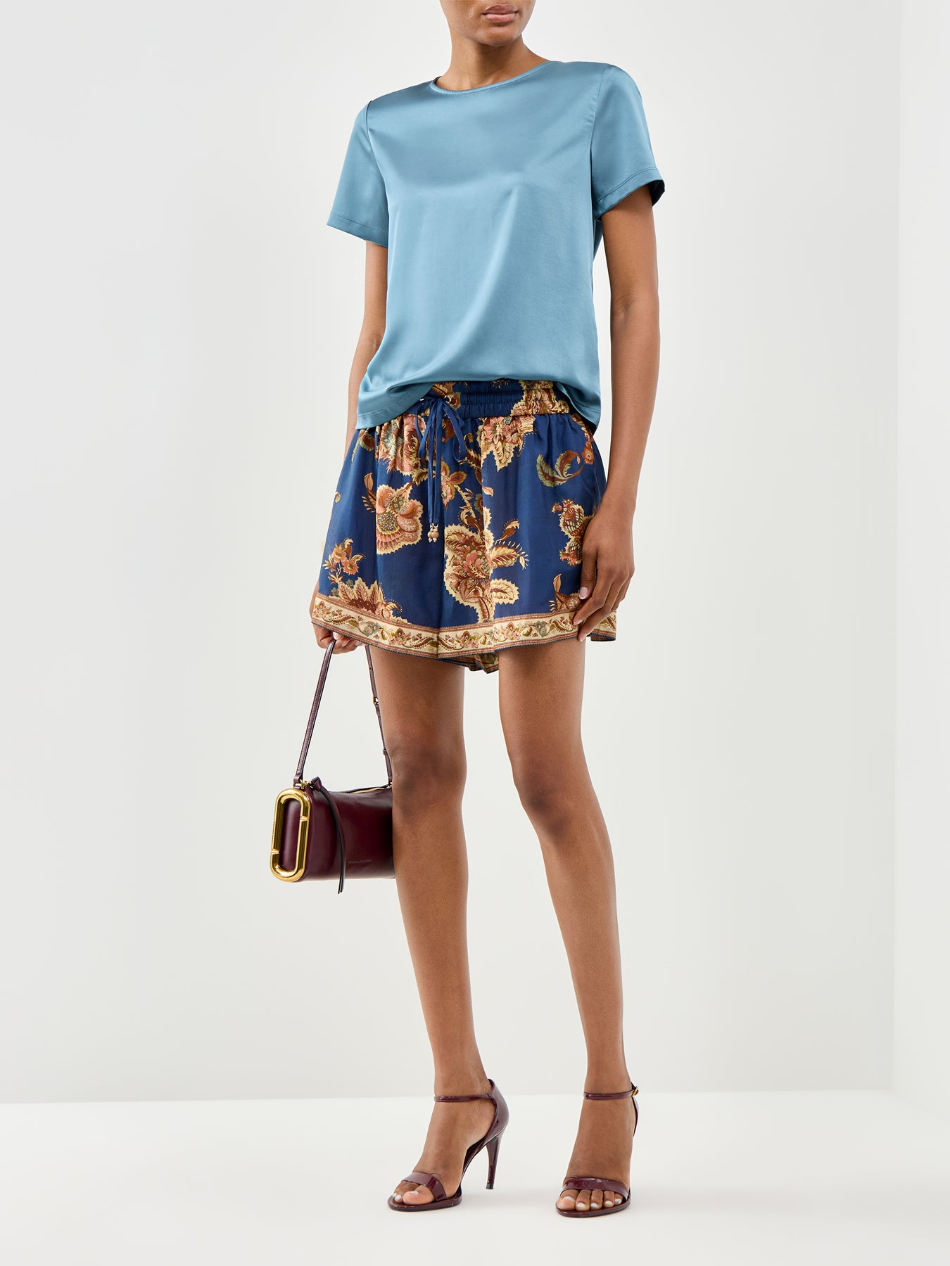 Aster Relaxed Silk Shorts Multi