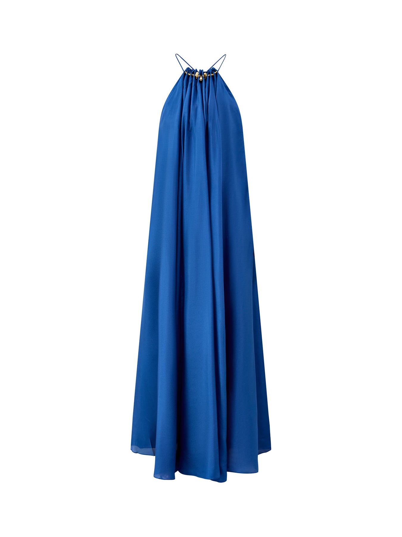 Aster Gathered Bead Maxi Dress Navy