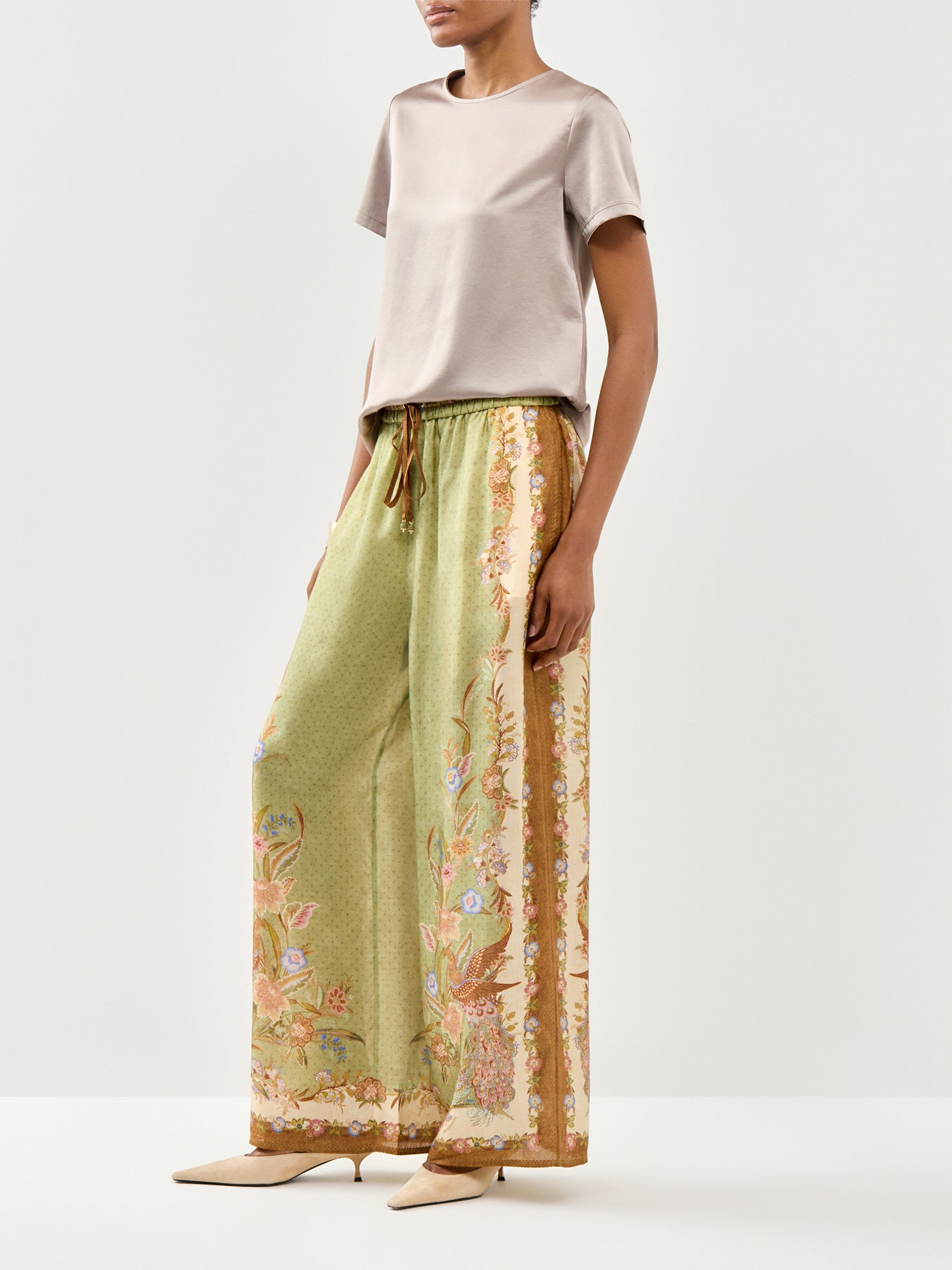 Indra Relaxed Silk Trousers Multi