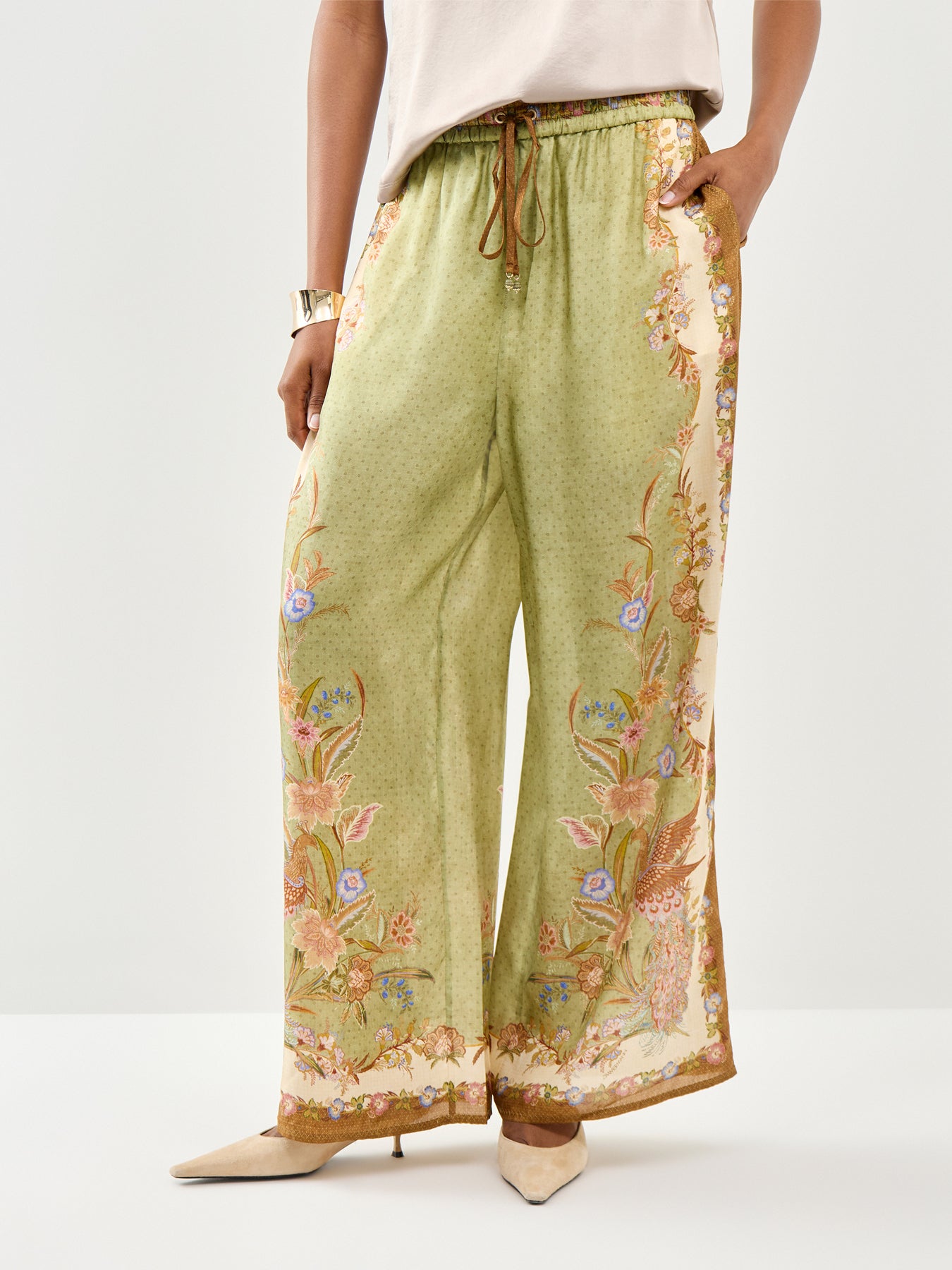 Indra Relaxed Silk Trousers Multi