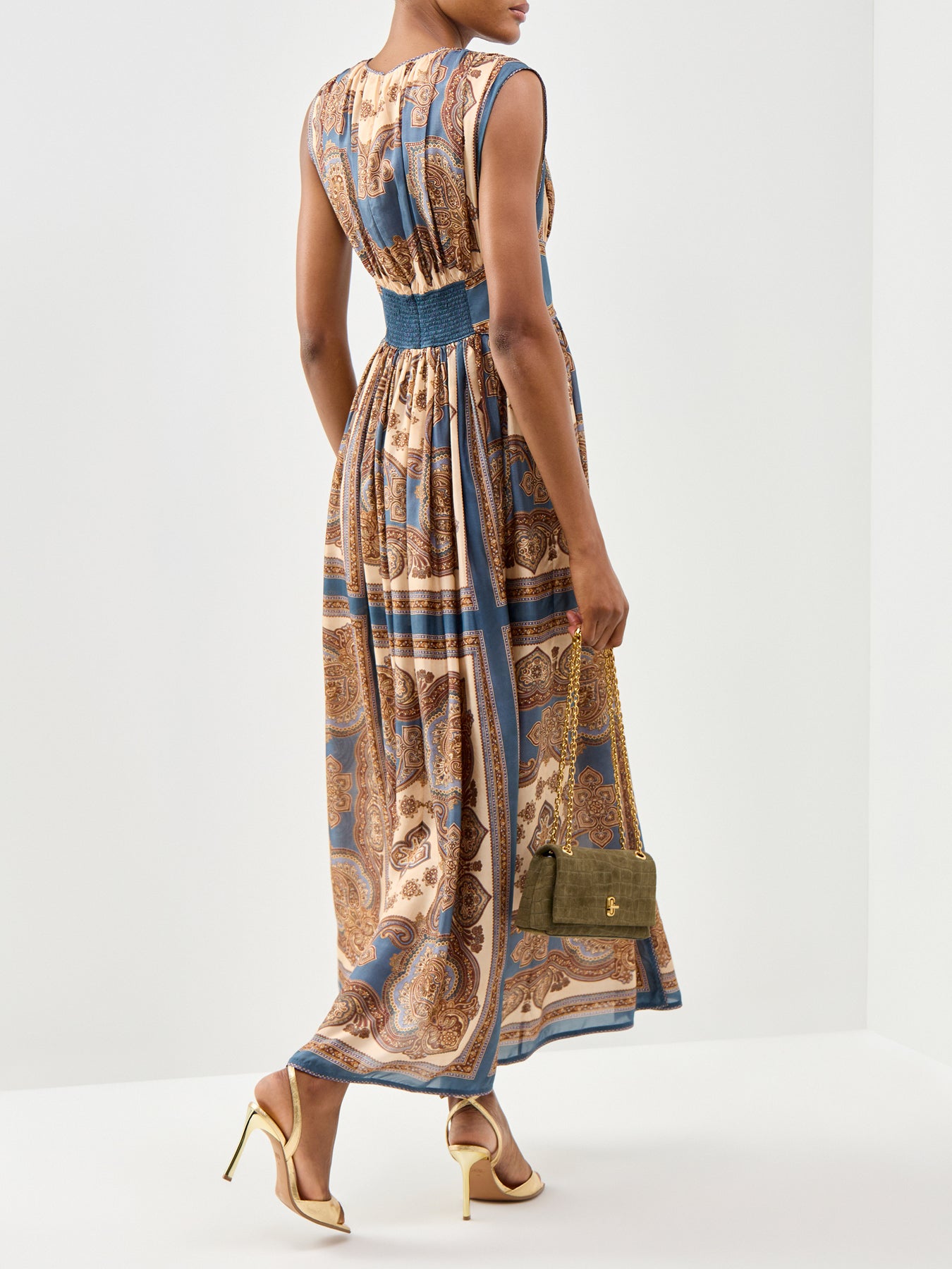 Mahon Waisted Silk Maxi Dress Multi