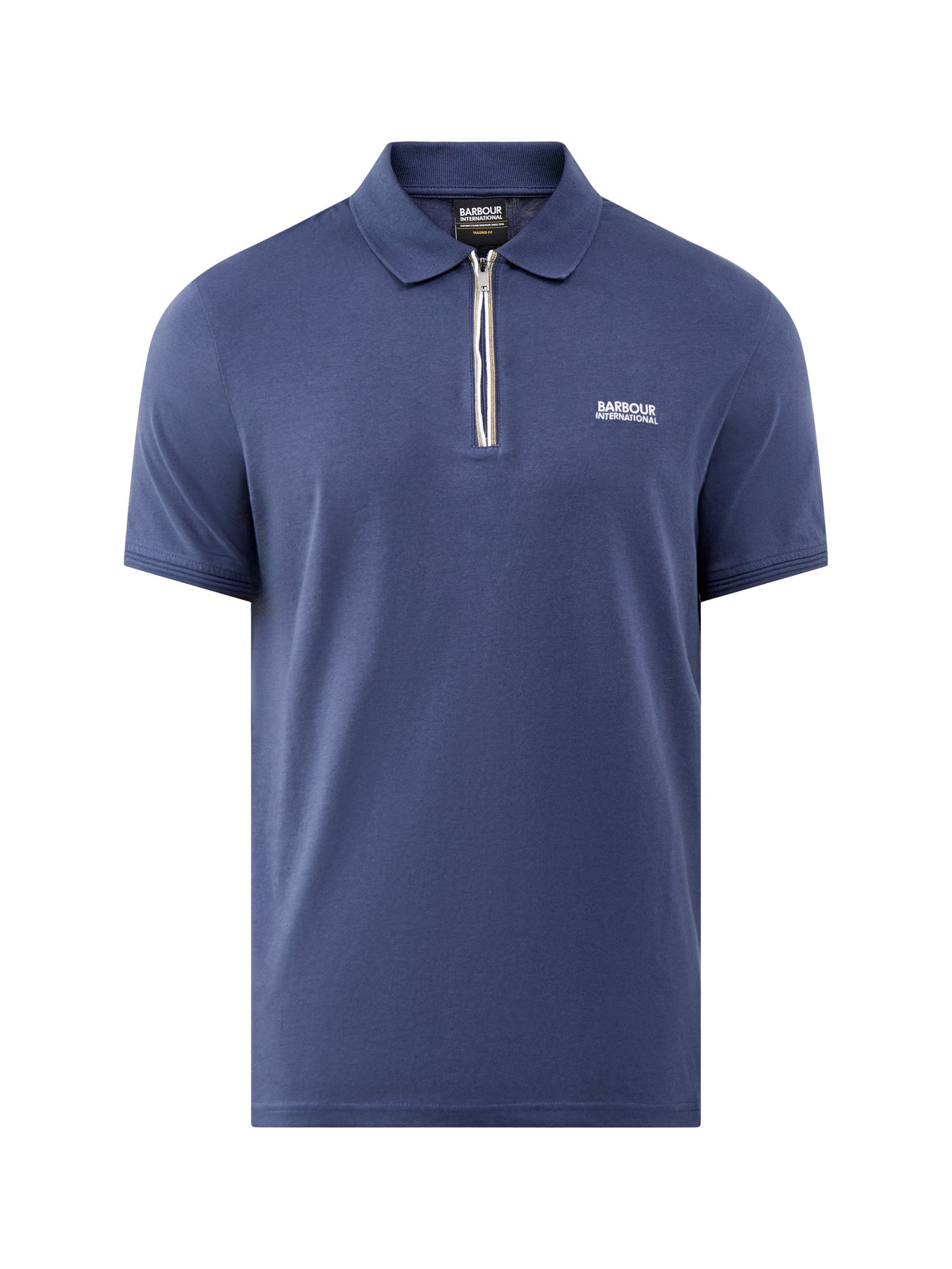 Ashmann Zipped Polo Shirt Navy