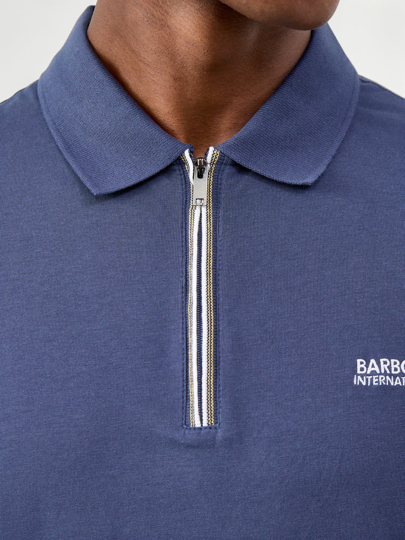 Ashmann Zipped Polo Shirt Navy