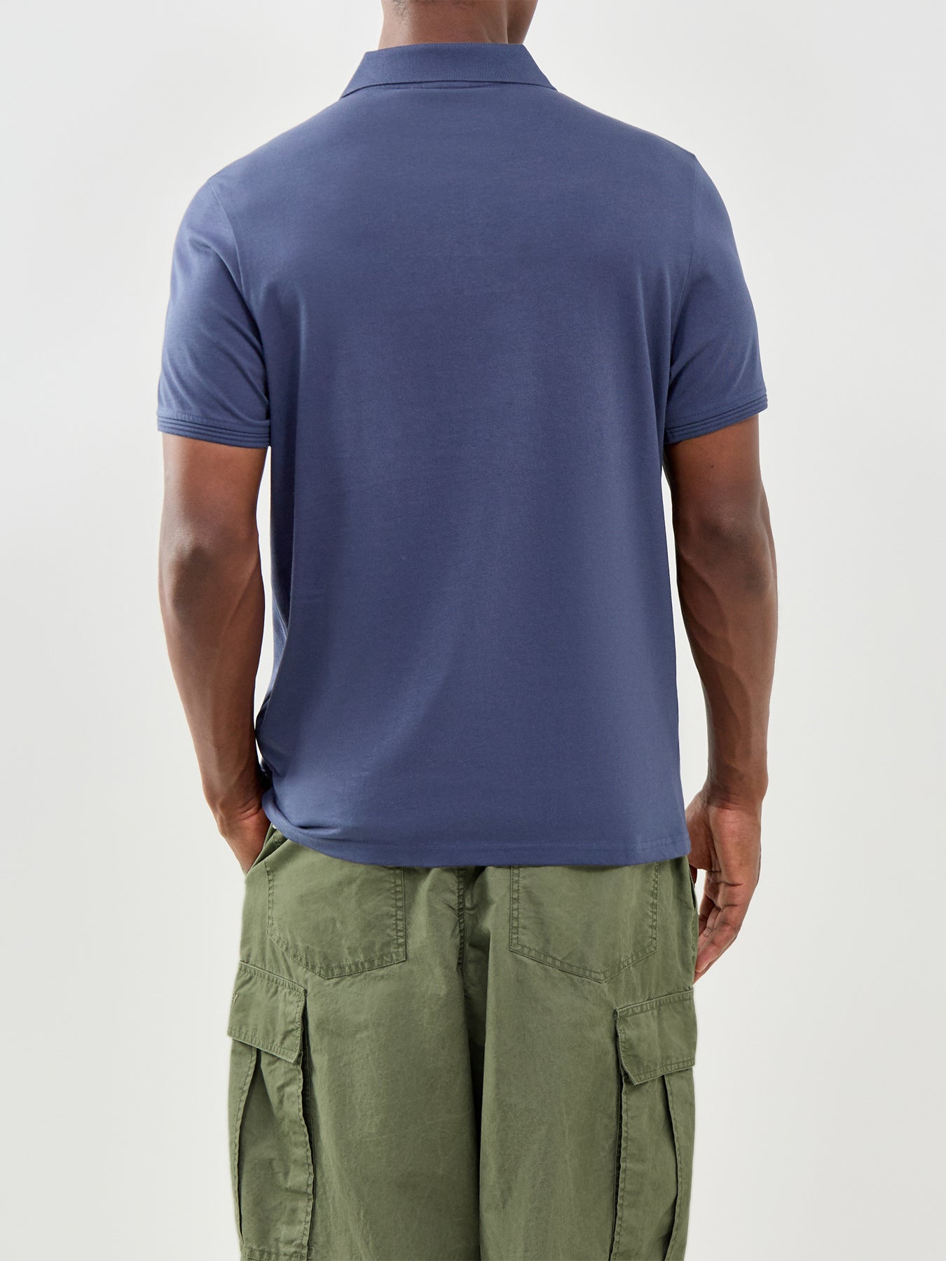 Ashmann Zipped Polo Shirt Navy