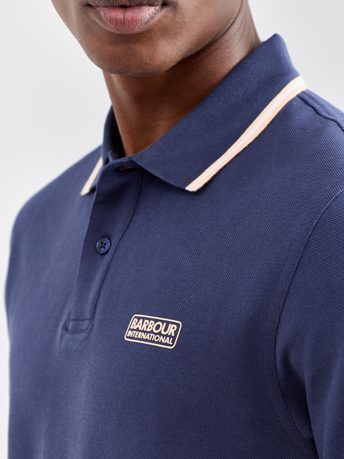 Evan Tipped Polo Shirt Navy