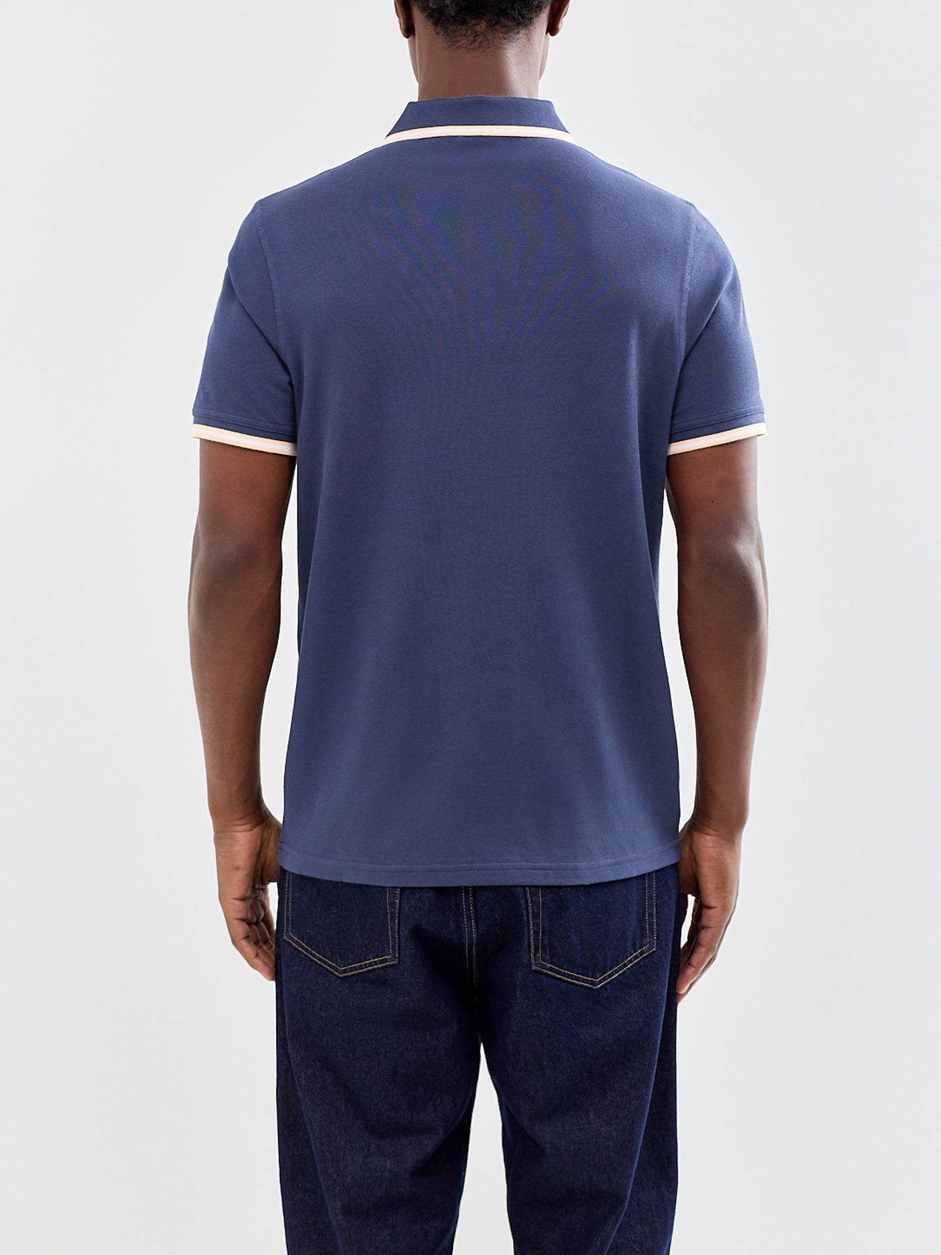 Evan Tipped Polo Shirt Navy