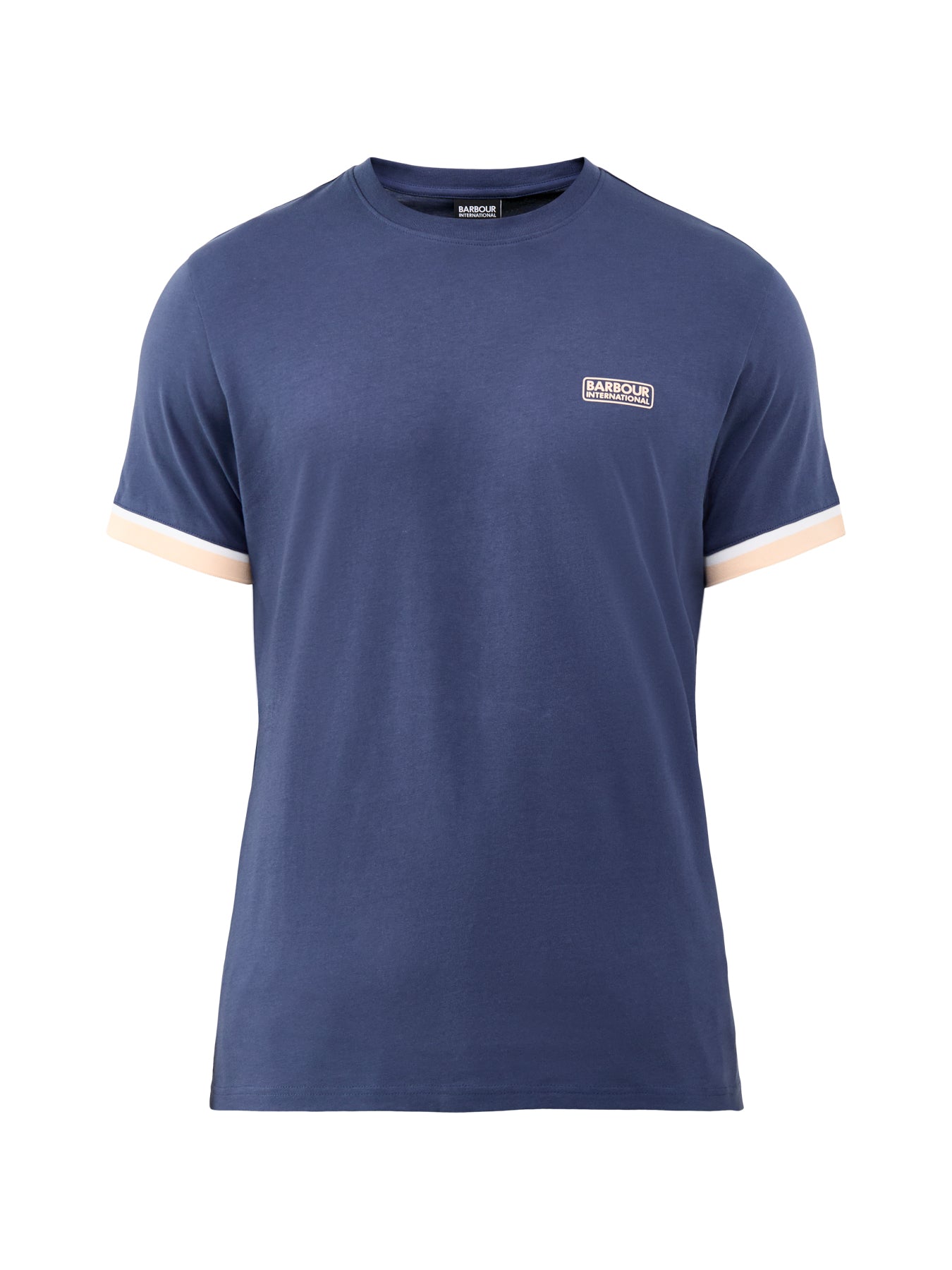 Deep Cuff Evan Tipped T-Shirt Navy