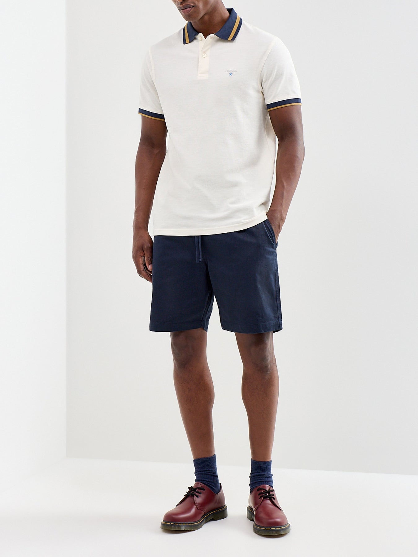Anthorn Textured Tailored Polo Shirt White