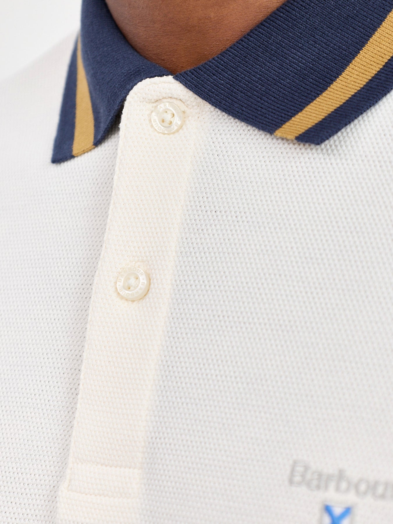 Anthorn Textured Tailored Polo Shirt White