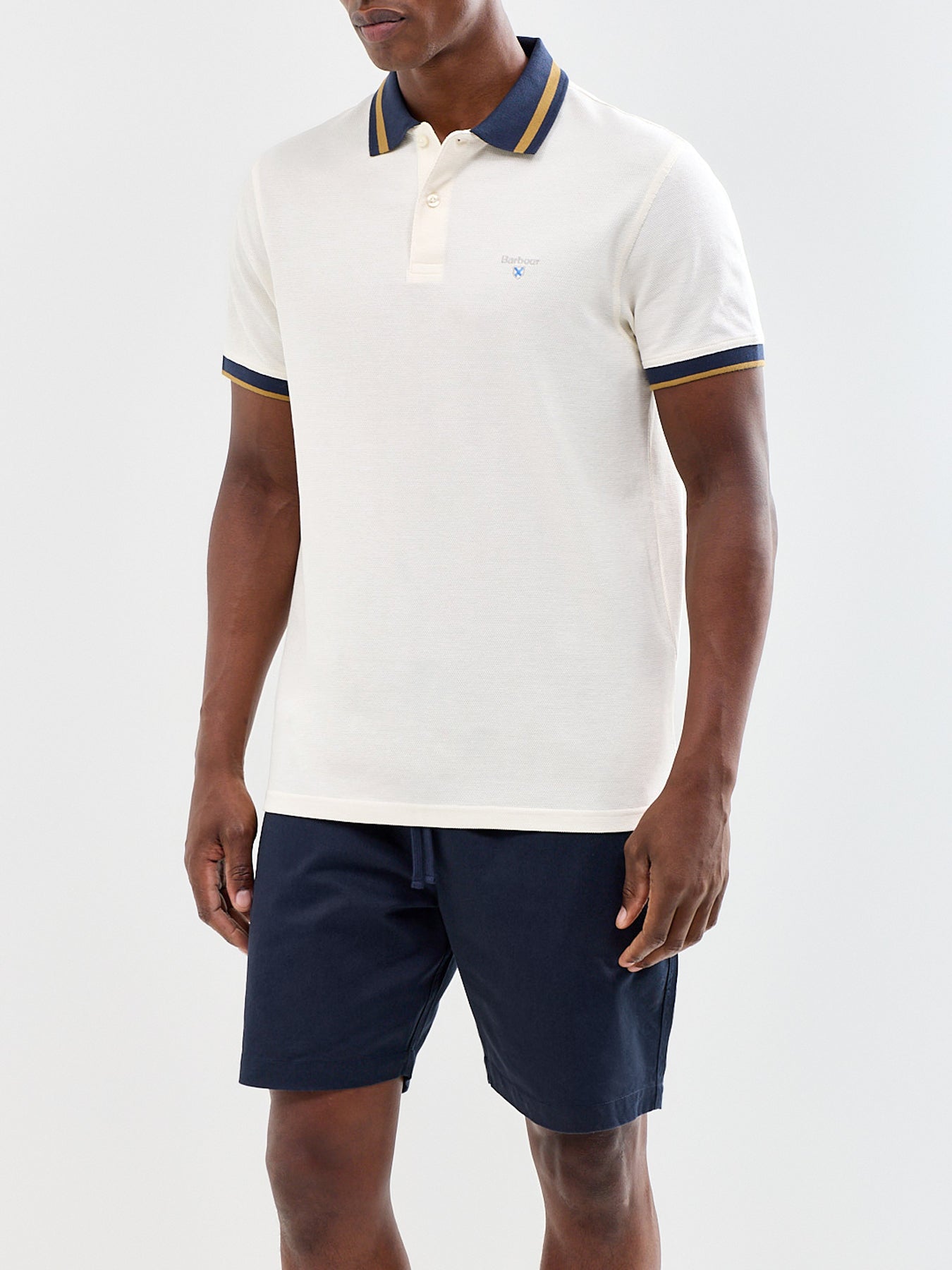 Anthorn Textured Tailored Polo Shirt White