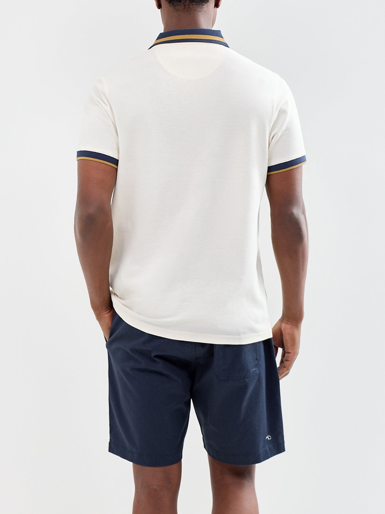 Anthorn Textured Tailored Polo Shirt White