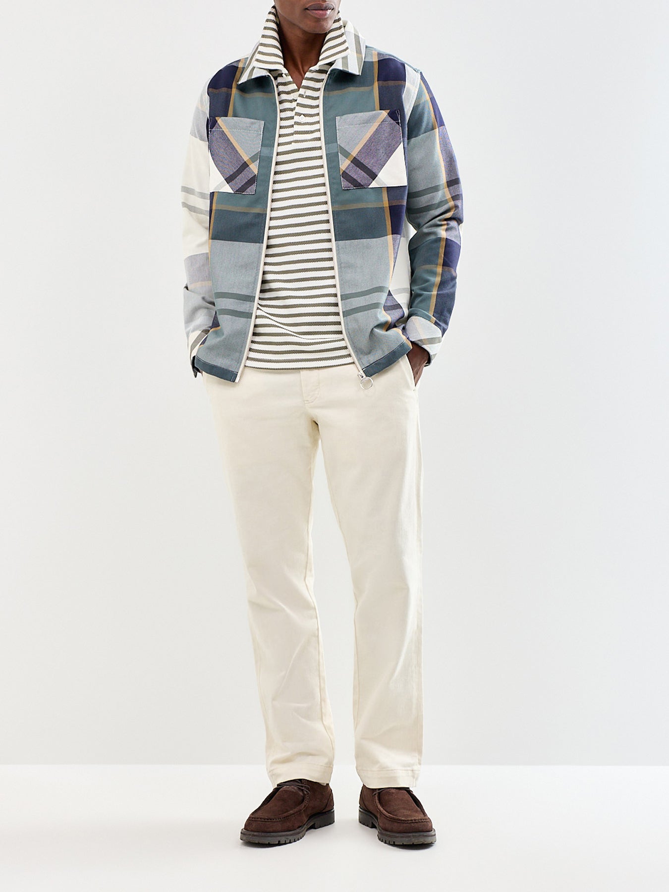 Farlam Striped Tailored Polo Shirt Multi