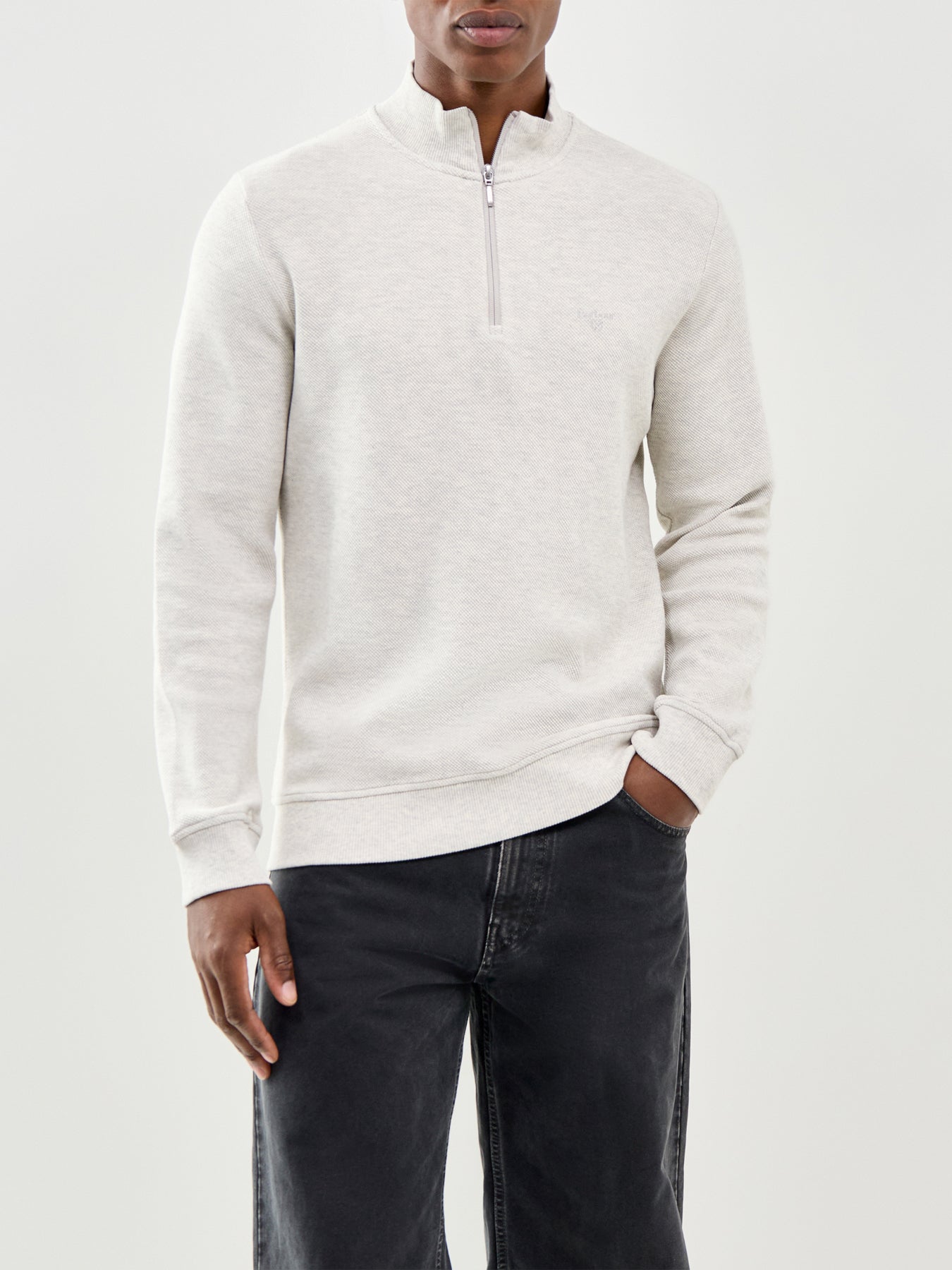 Ravensworth Half Zip Sweatshirt Cream