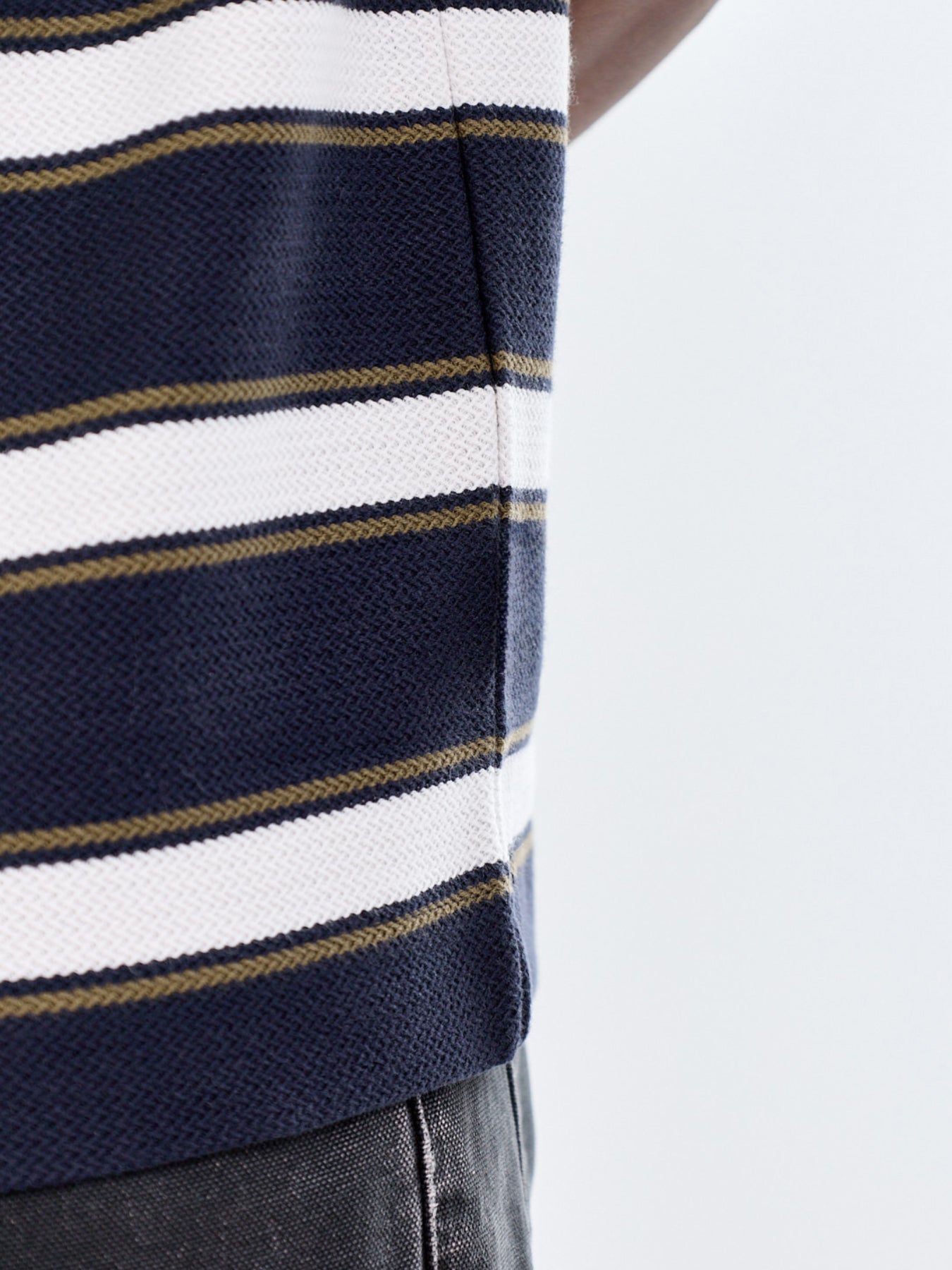 Browtop Striped Relaxed T-Shirt Navy