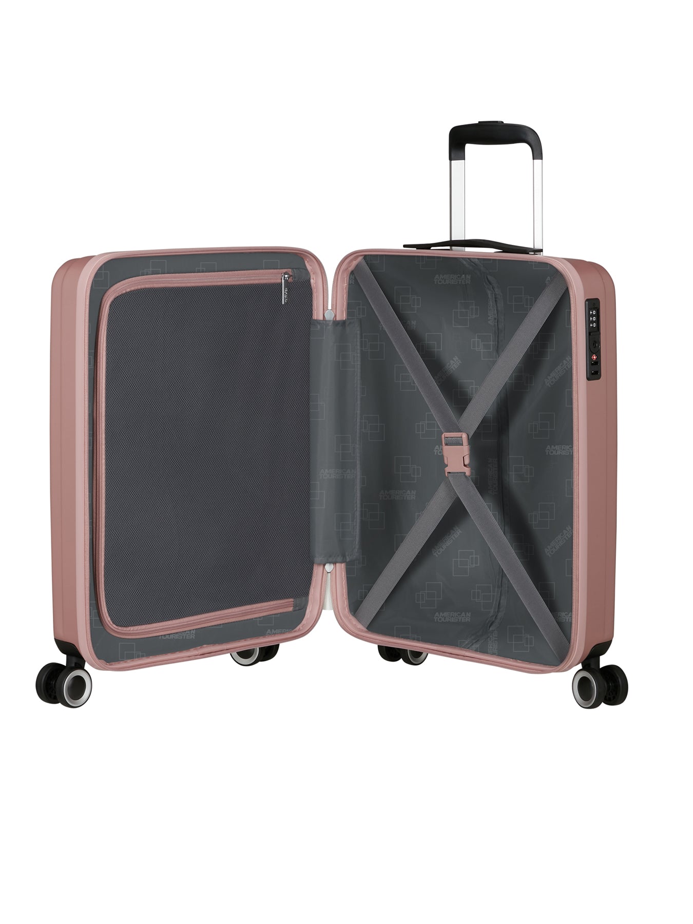 Areojoy Spinner Suitcase 55cm Pink