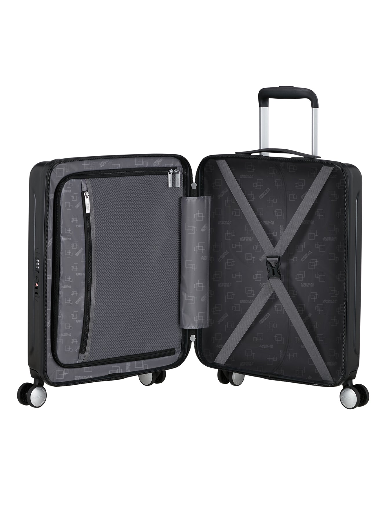 Skyrail Cabin Suitcase 55cm Spinner TSA Black